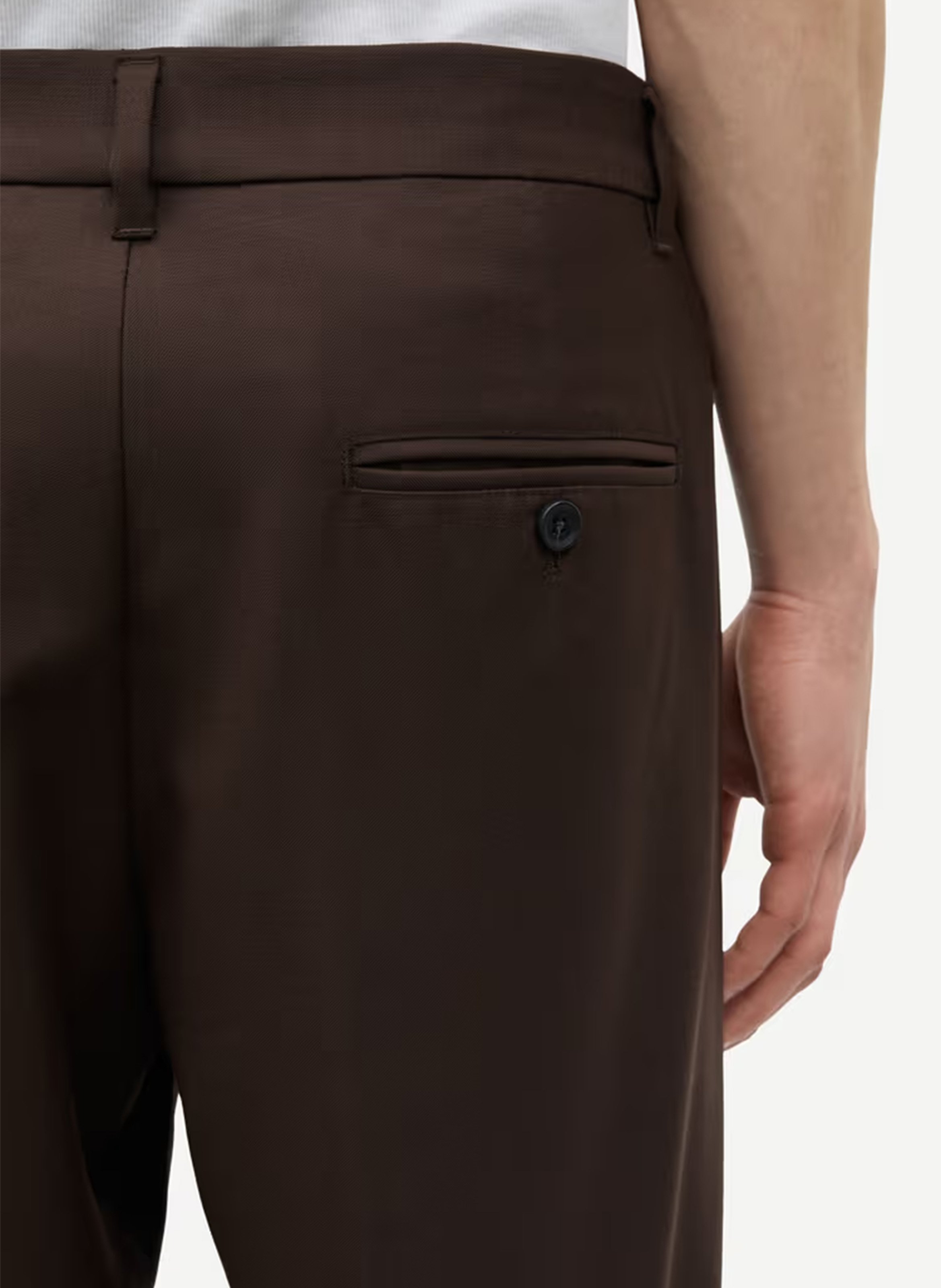 Karottenhose aus Woll-Mix SAMSOE SAMSOE Braun