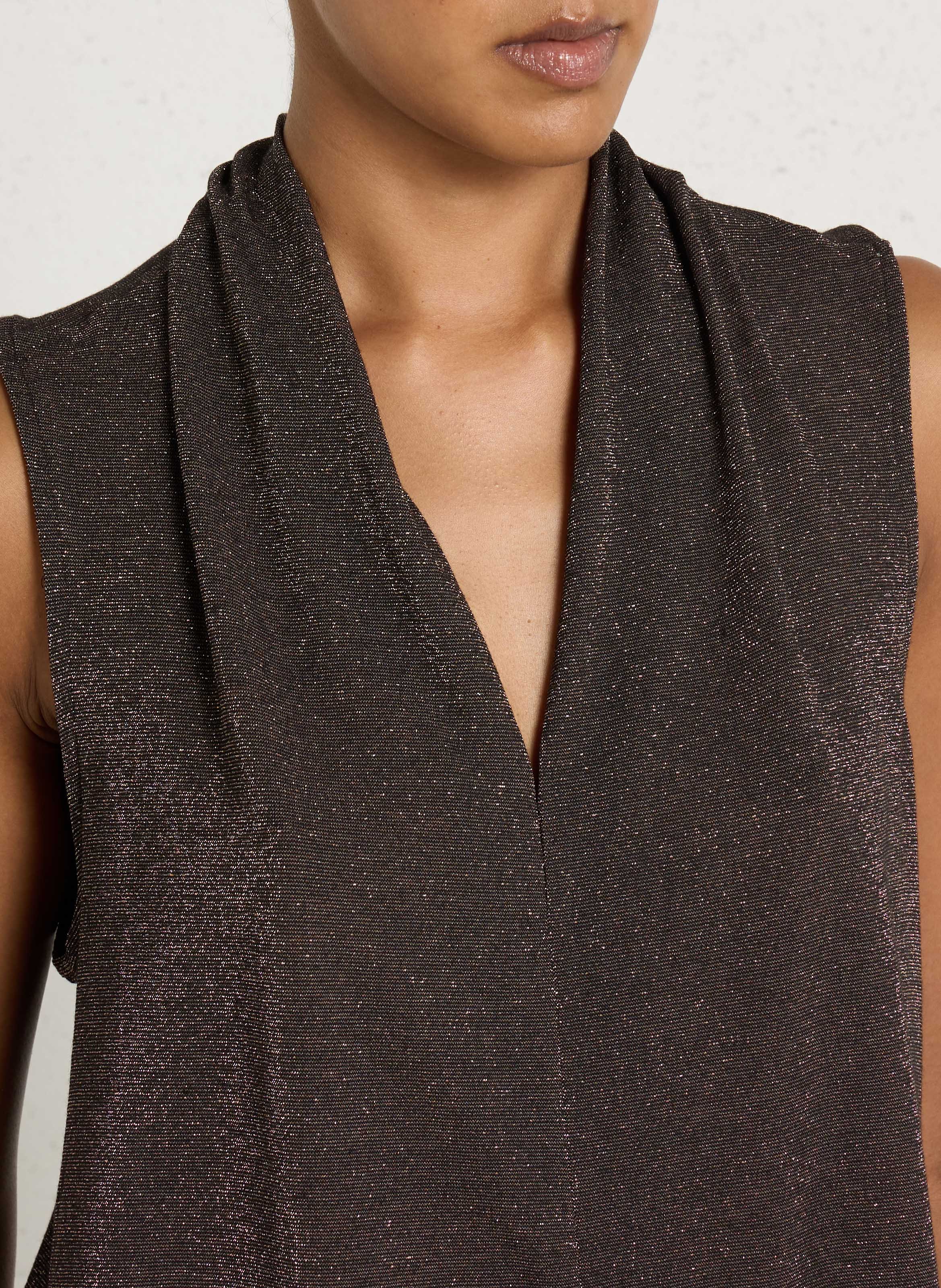 Top ample brillant MOMONI Prune