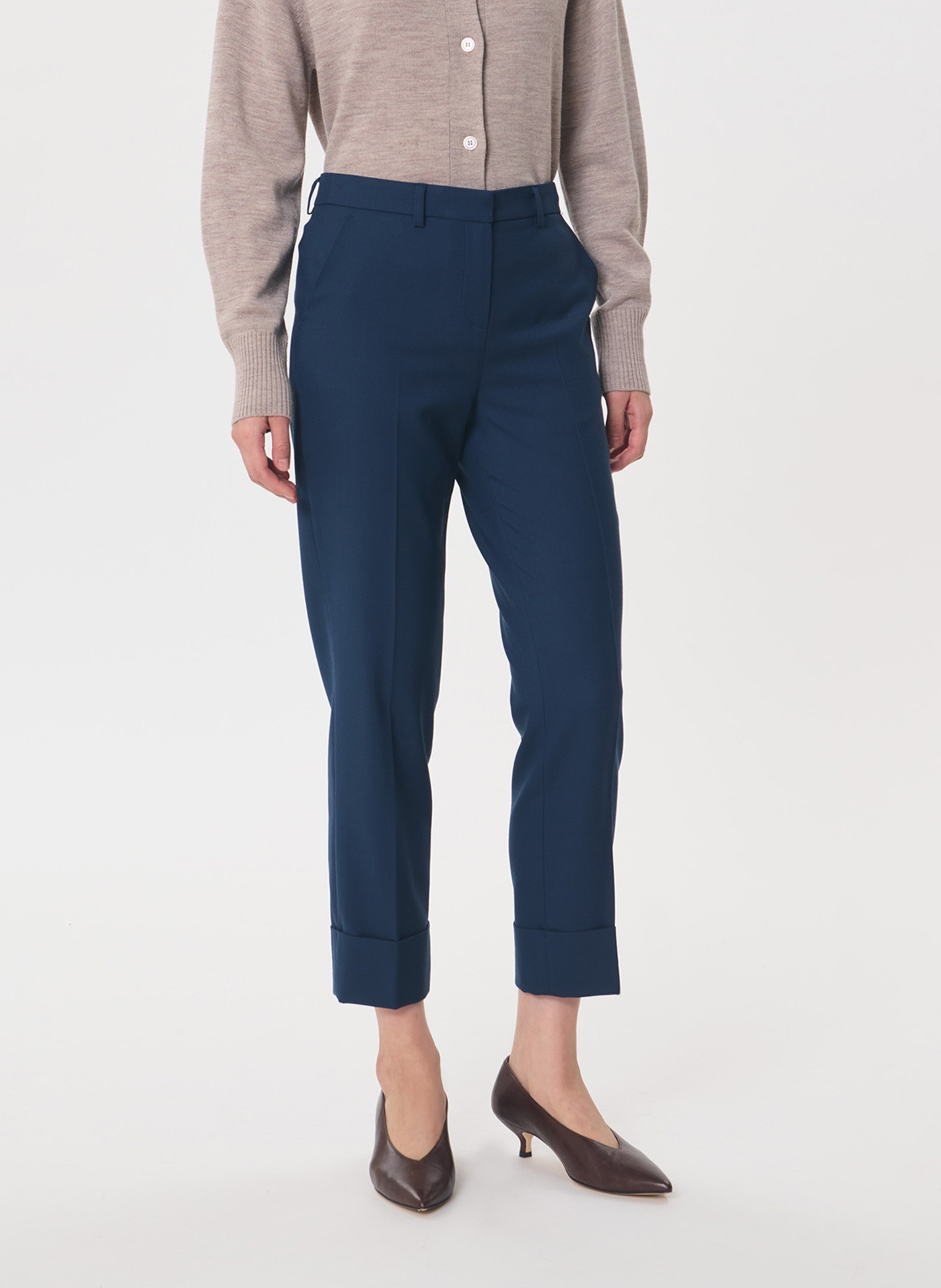 Pantalon carotte 7/8 ème uni TARA JARMON