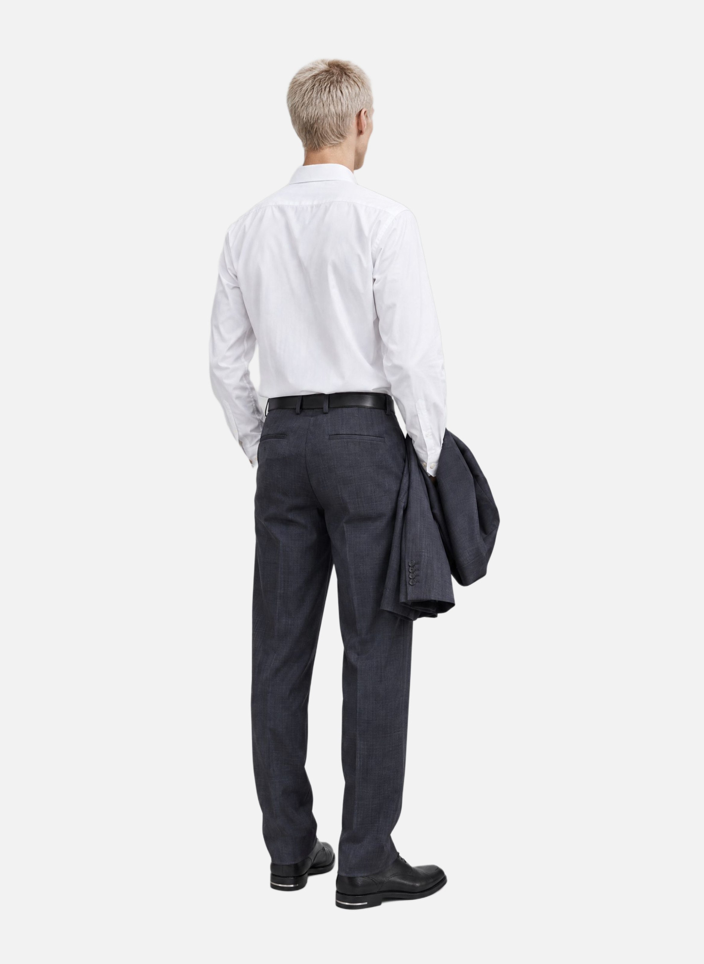 Tailored slim-fit tartan wool trousers THE KOOPLES Blue