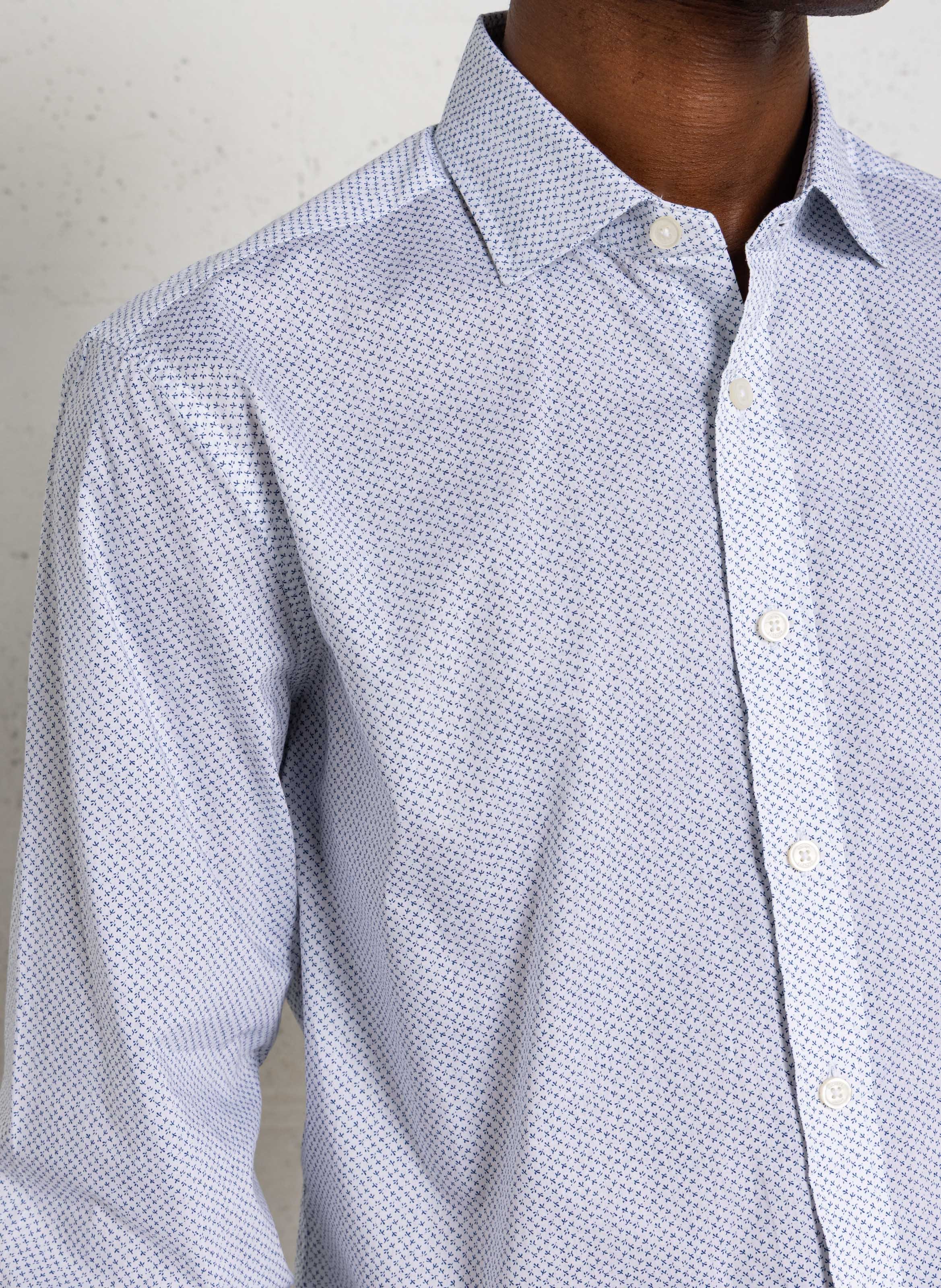 Chemise imprimée col classique HACKETT Bleu
