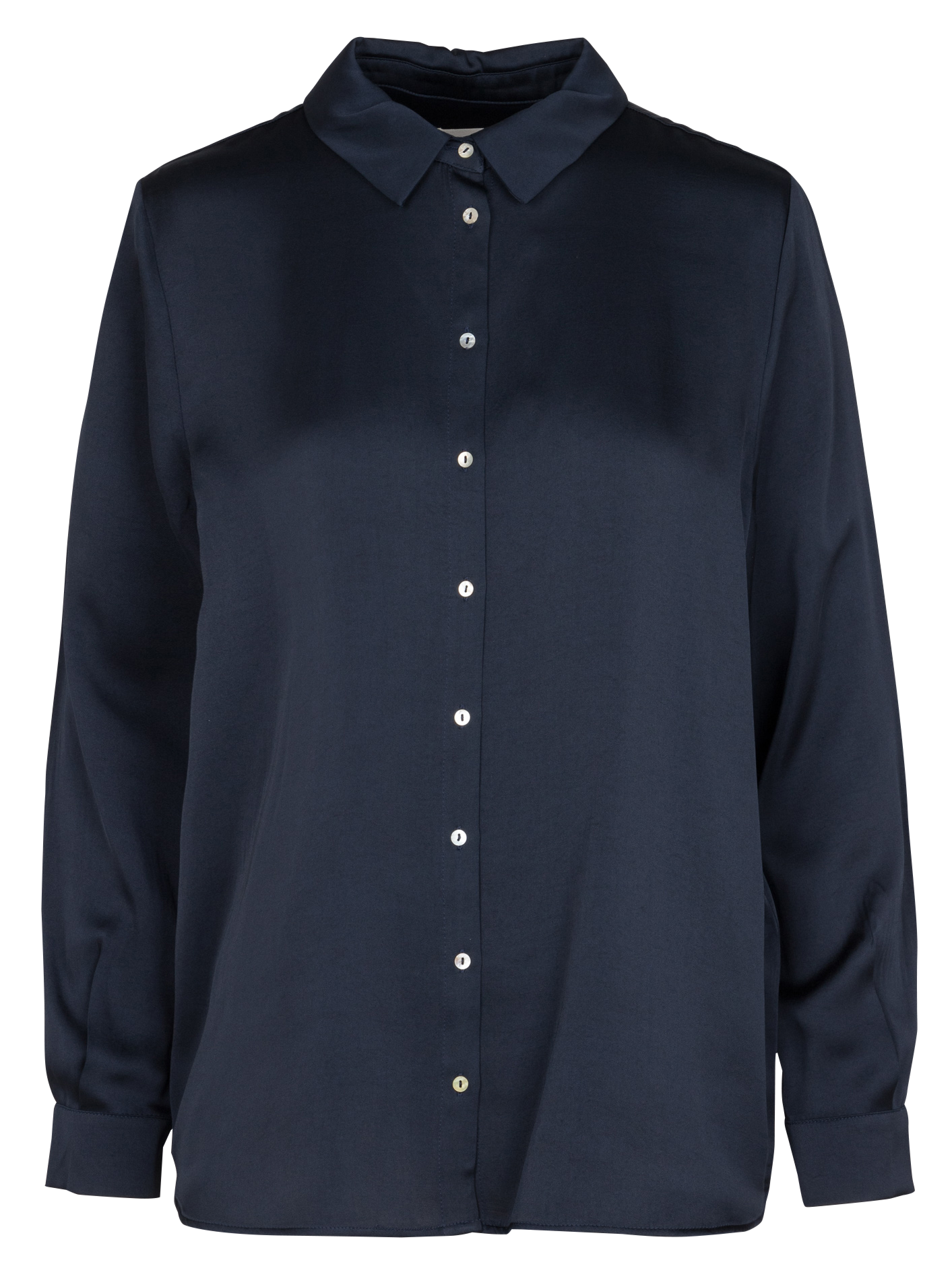 Soepelvallende blouse van gemengde viscose met klassieke kraag MAISON 123 Violet