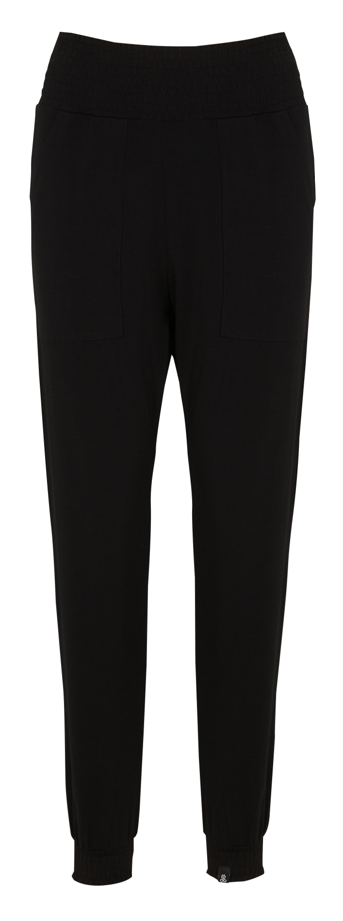 Pantalon de sport taille haute en coton mélangé YOGA SEARCHER Noir