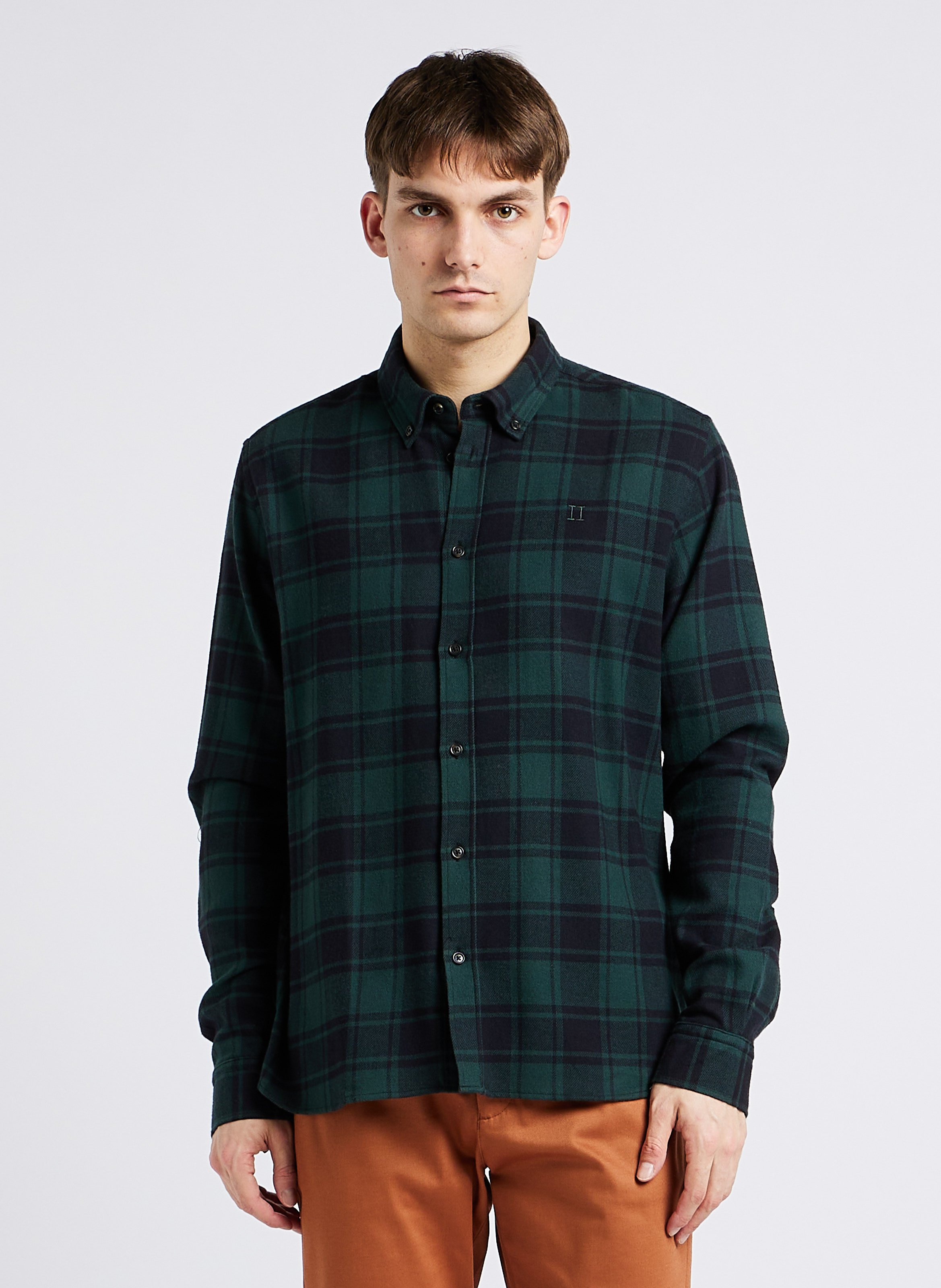 Straight cotton shirt with classic collar LES DEUX Multicolored