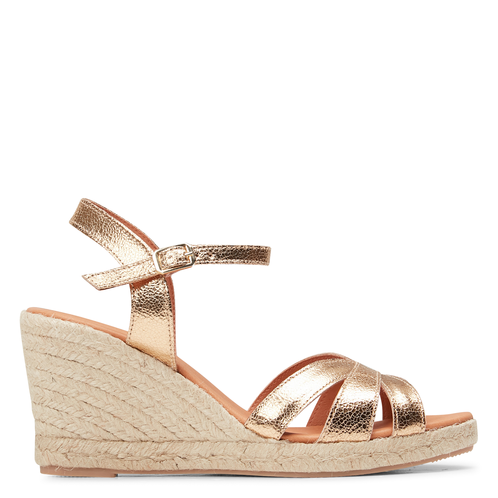 Leder-Espadrilles MELLOW YELLOW Golden