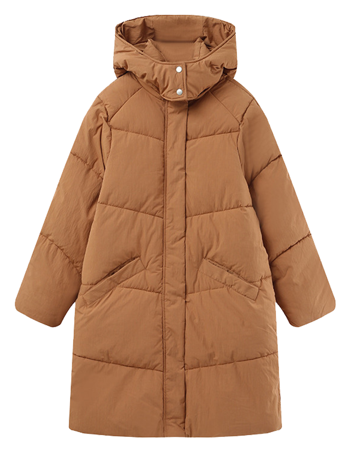 High-neck cotton-blend coat GRACE ET MILA Brown