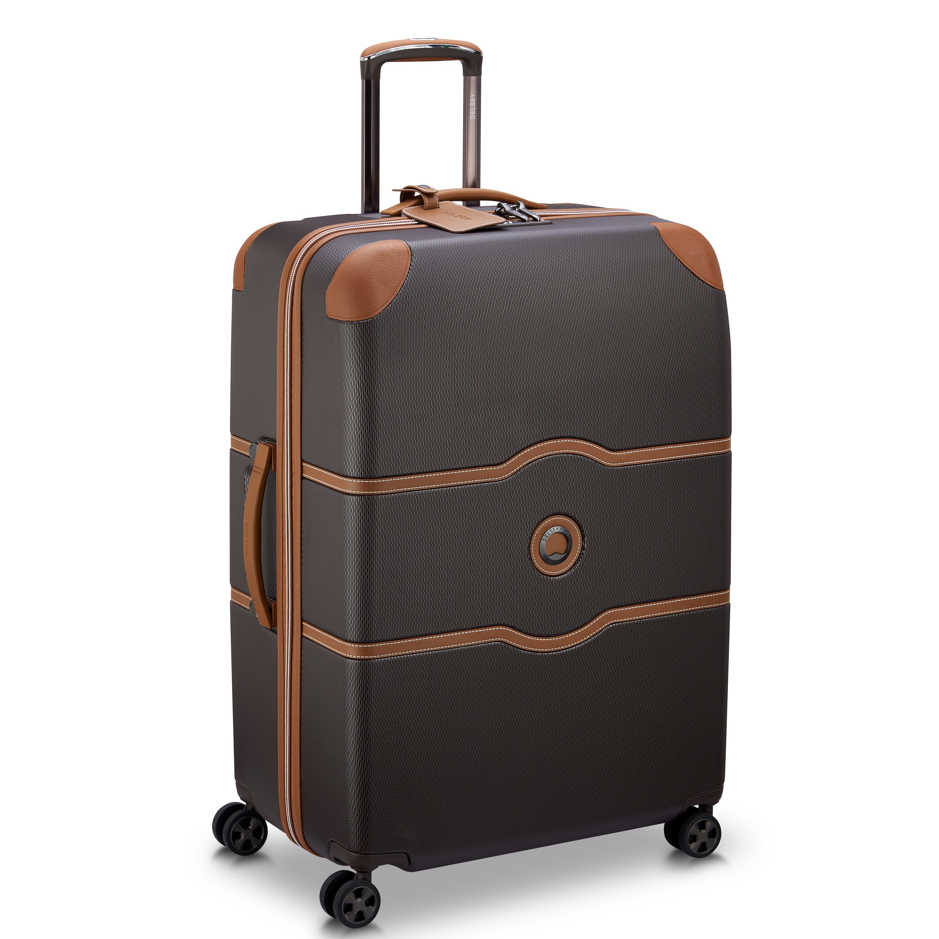 Rigid hold suitcase DELSEY PARIS Brown