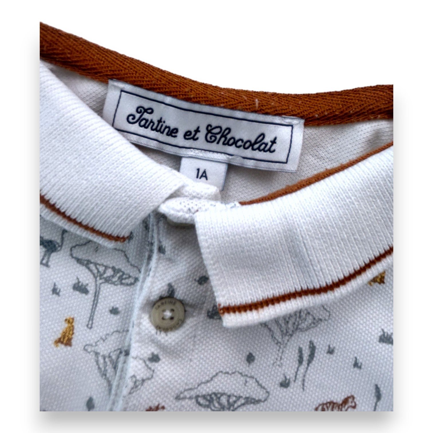 White baby jumpsuit - 12 months TARTINE ET CHOCOLAT - seconde-main White