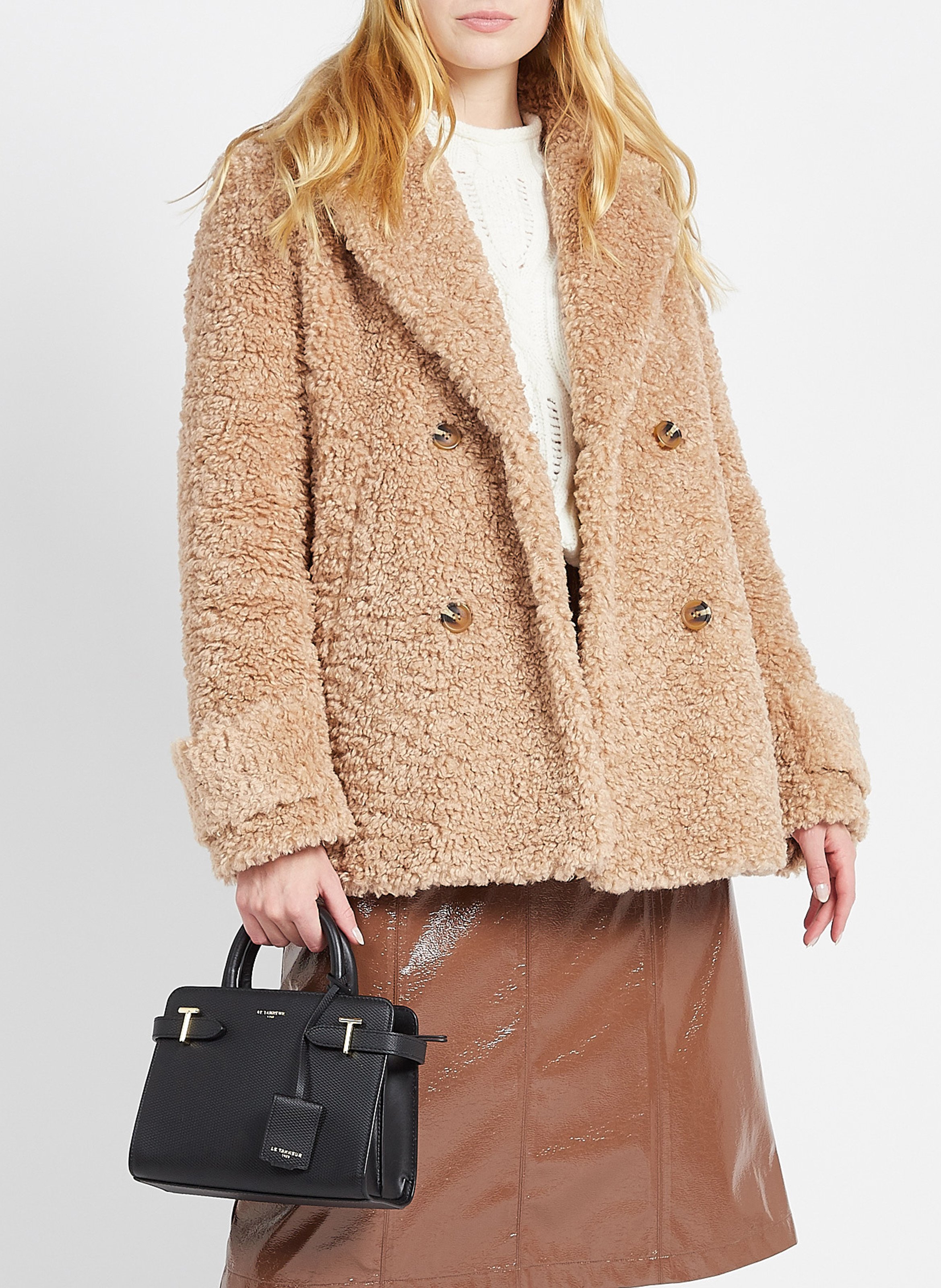 Sac bandoulière en cuir LE TANNEUR Noir