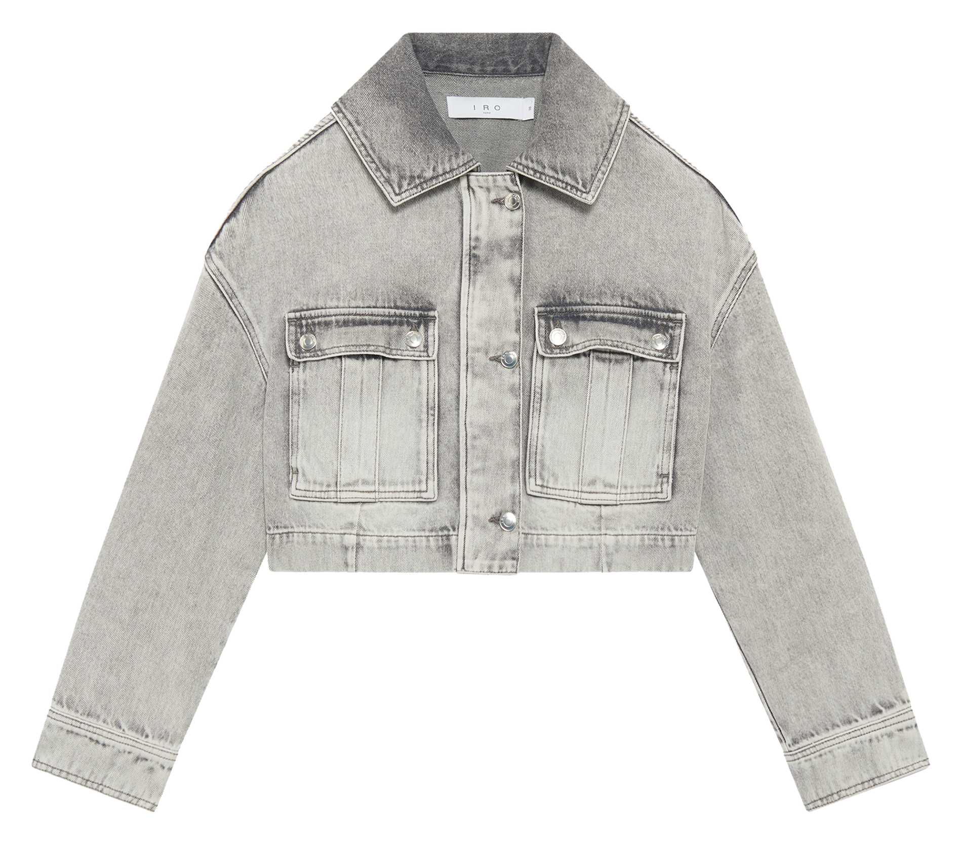 Jacket with classic cotton denim collar IRO Grey