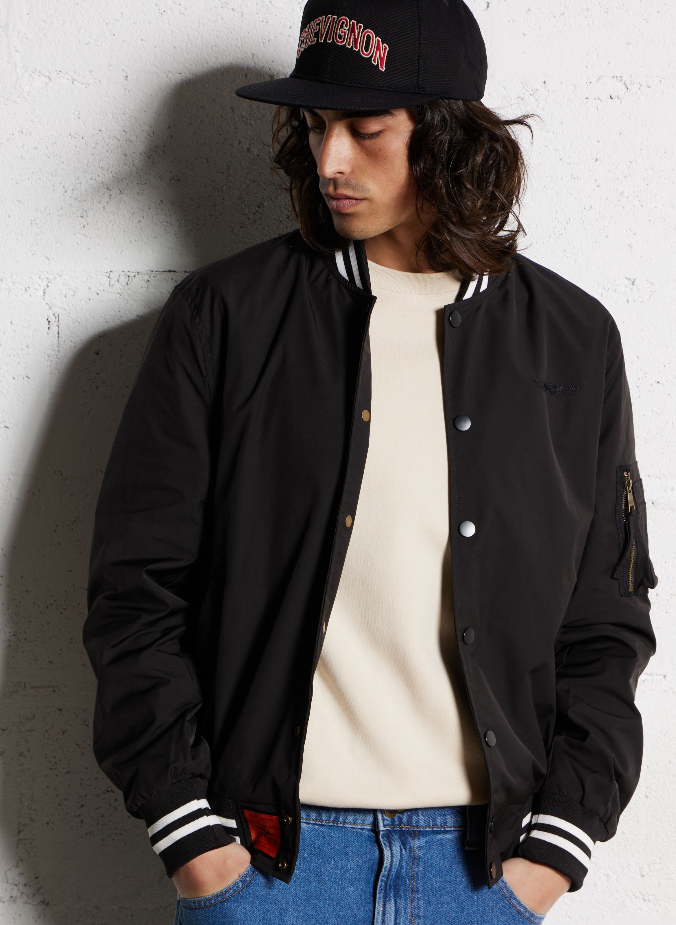 Blouson droit BOMBERS ORIGINAL Noir