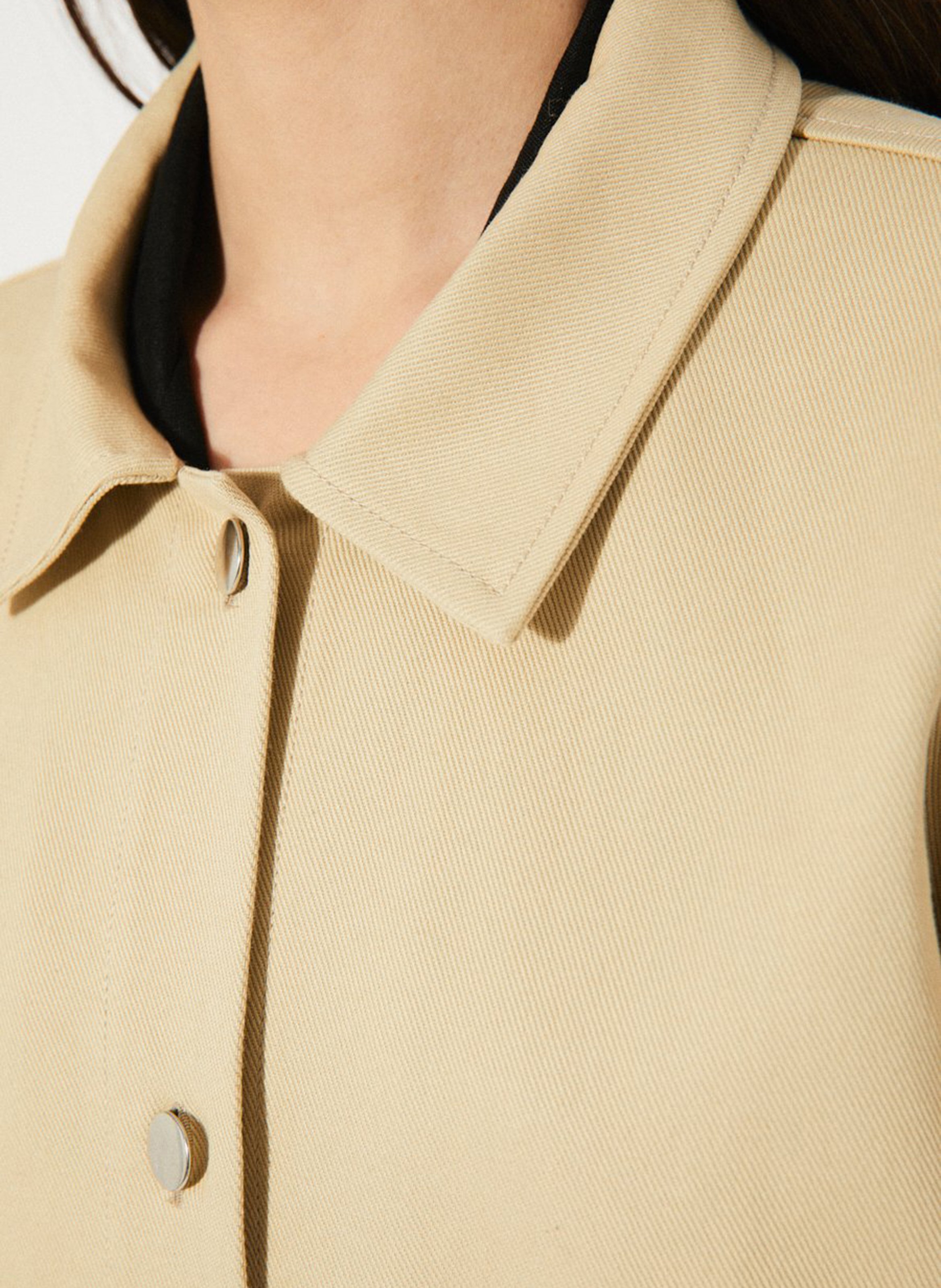 Veste longue en coton RITA ROW Beige