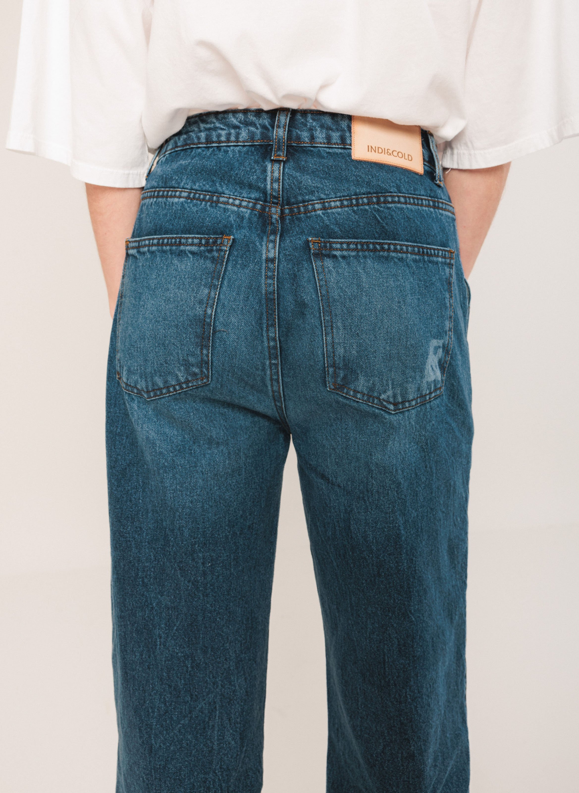 Jean droit en coton INDI & COLD Jean Stone