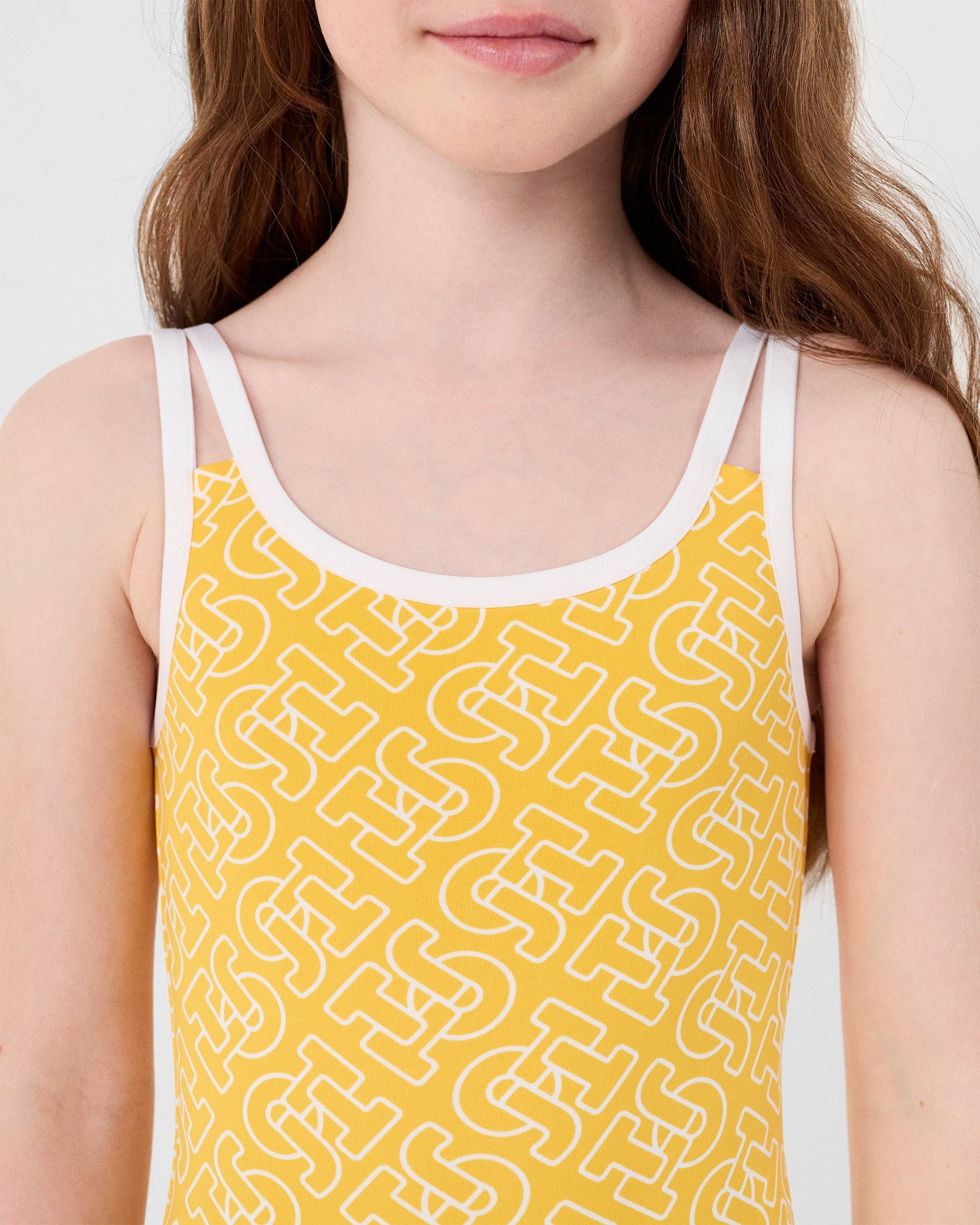 Monogram one-piece swimsuit JOTT Yellow