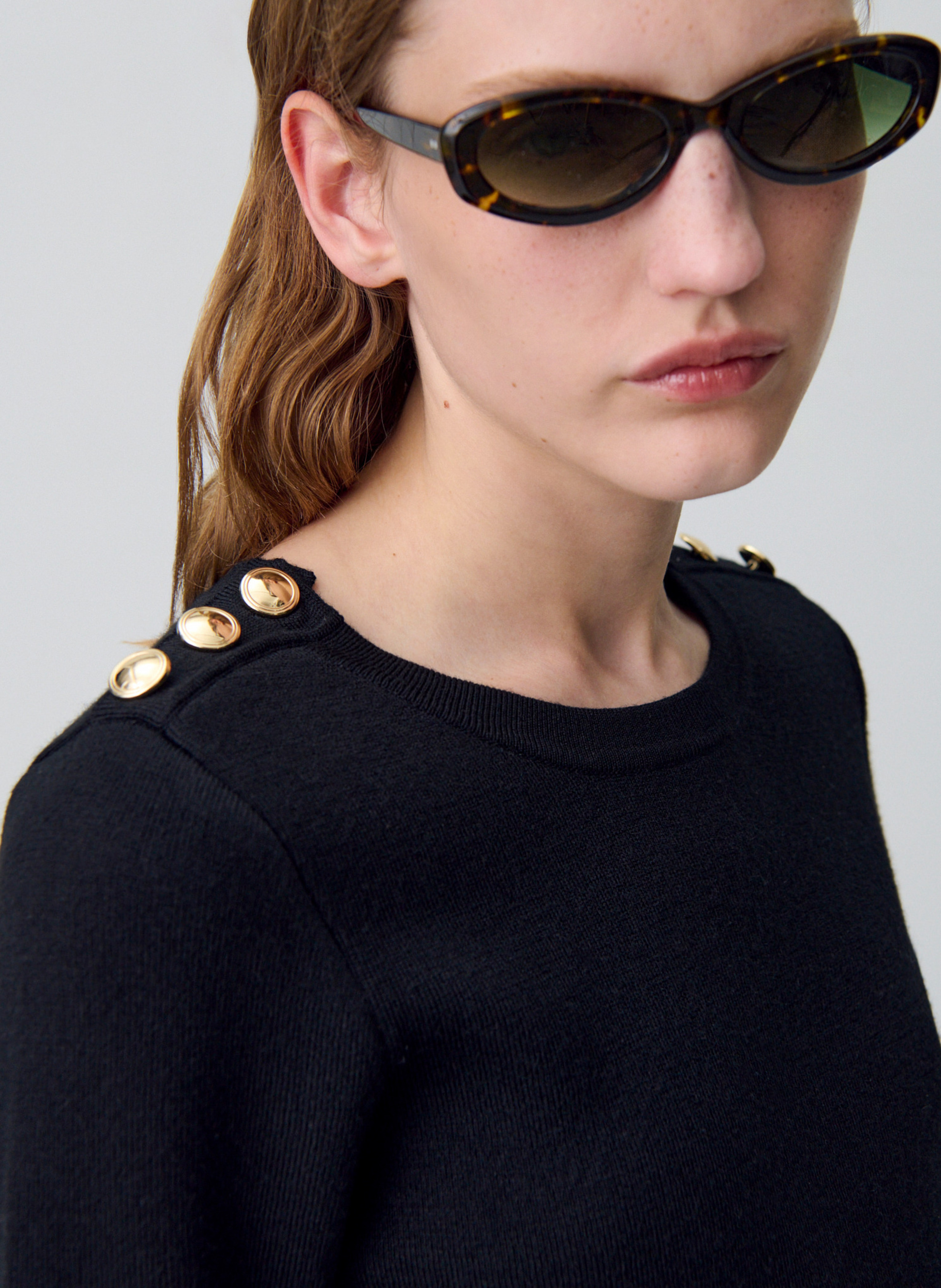 Robe courte col rond CLAUDIE PIERLOT Noir