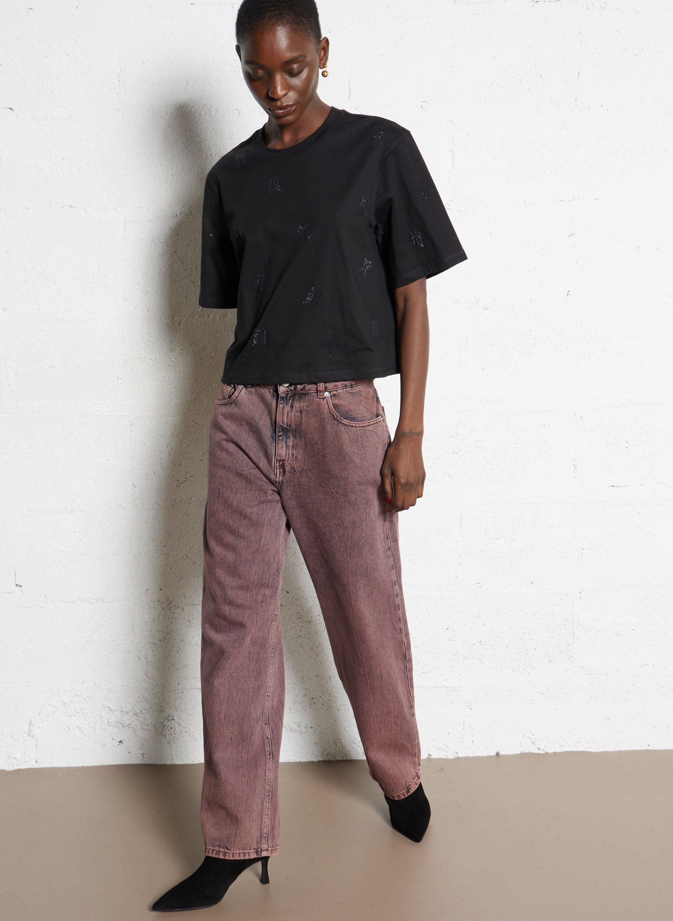 Stiefeletten aus Veloursleder BILLI BI Schwarz