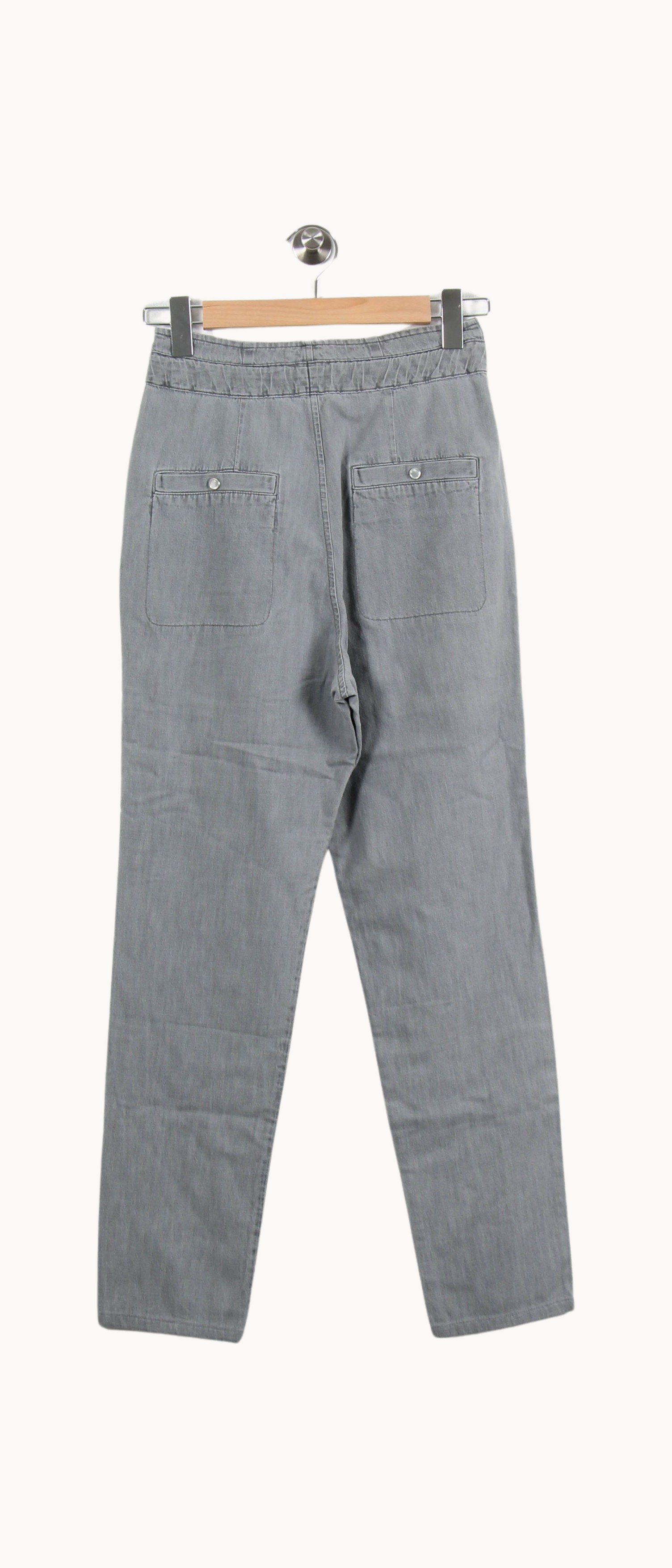 Cropped slim jeans with studs ISABEL MARANT ÉTOILE - SECONDE MAIN Grey