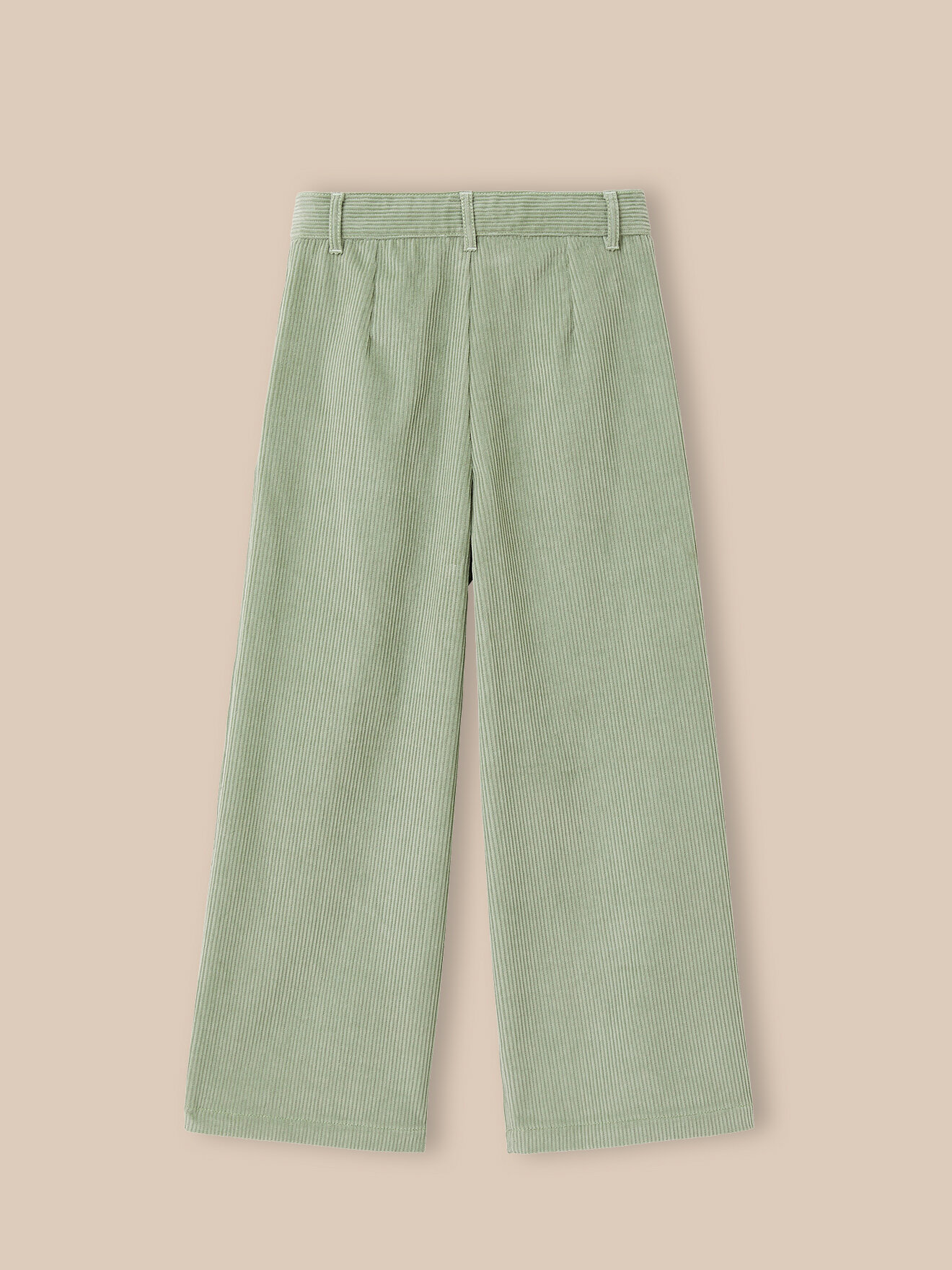 Flared velvet pants CYRILLUS Green