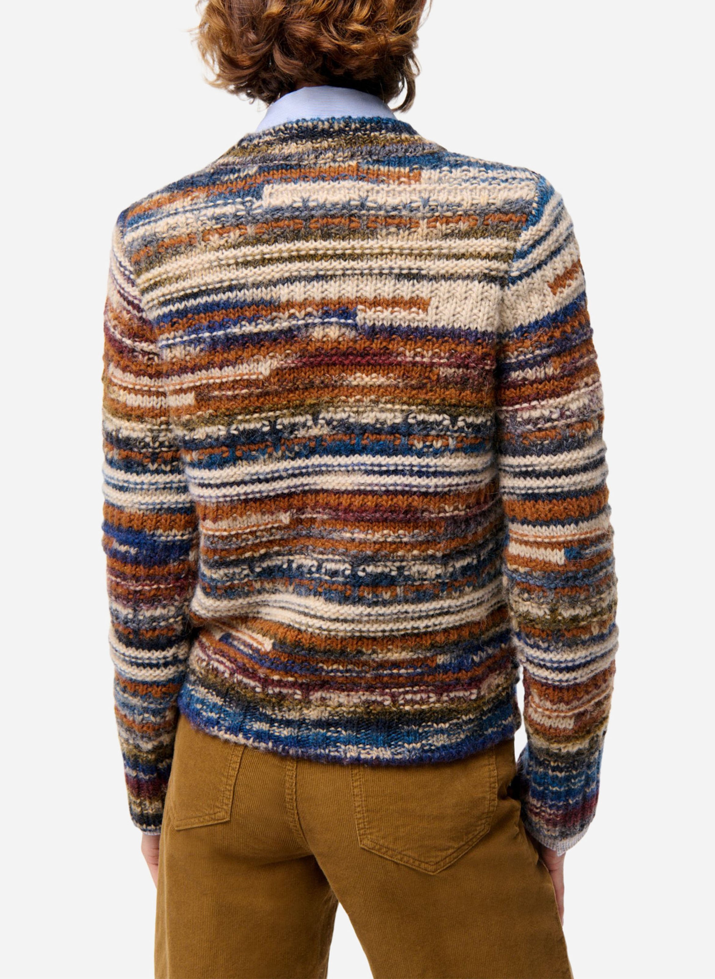 Effen trui van wolmix met lange mouwen en kant VANESSA BRUNO Veelkleurig