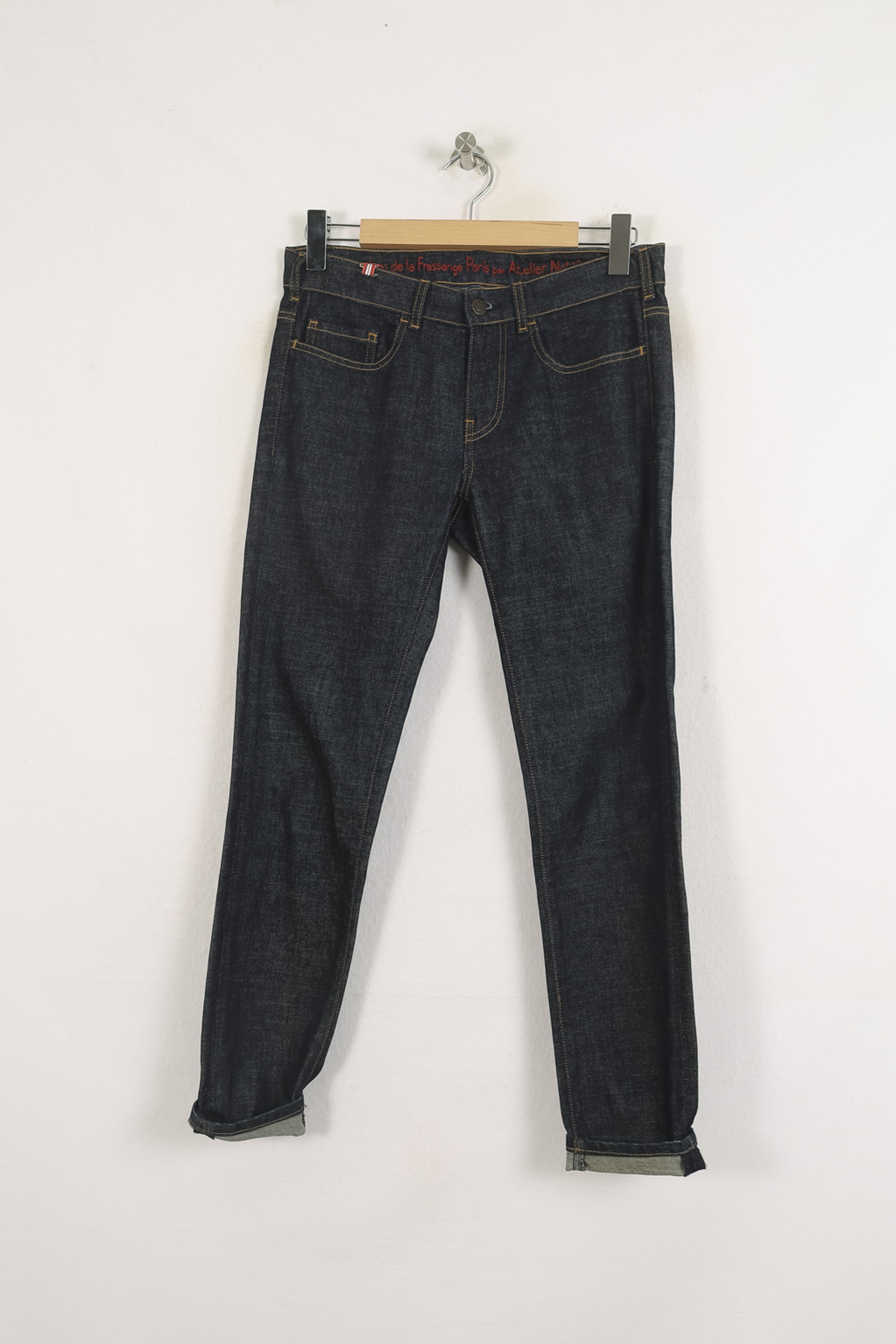 Cropped slim jeans with studs INES DE LA FRESSANGE - Seconde main Blue