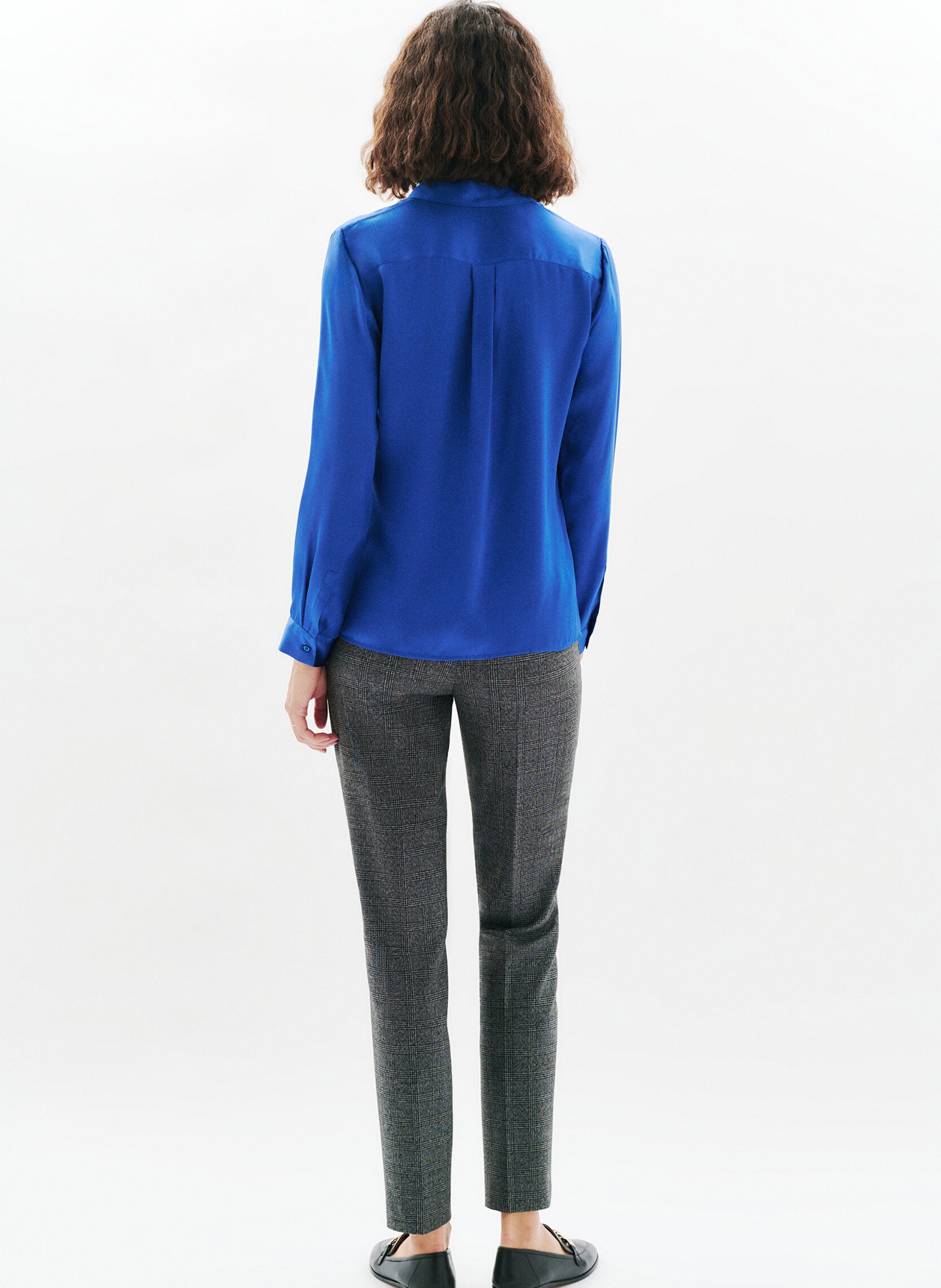 Silk shirt with classic collar CAROLL Blue