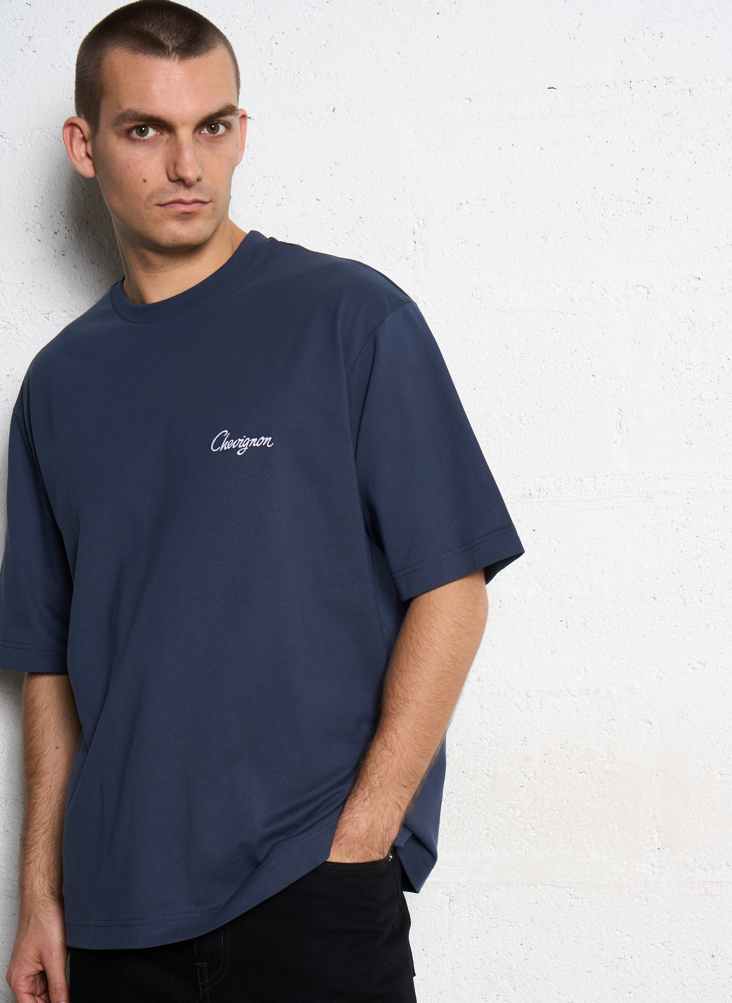 Tee-shirt oversize col rond en coton bio CHEVIGNON