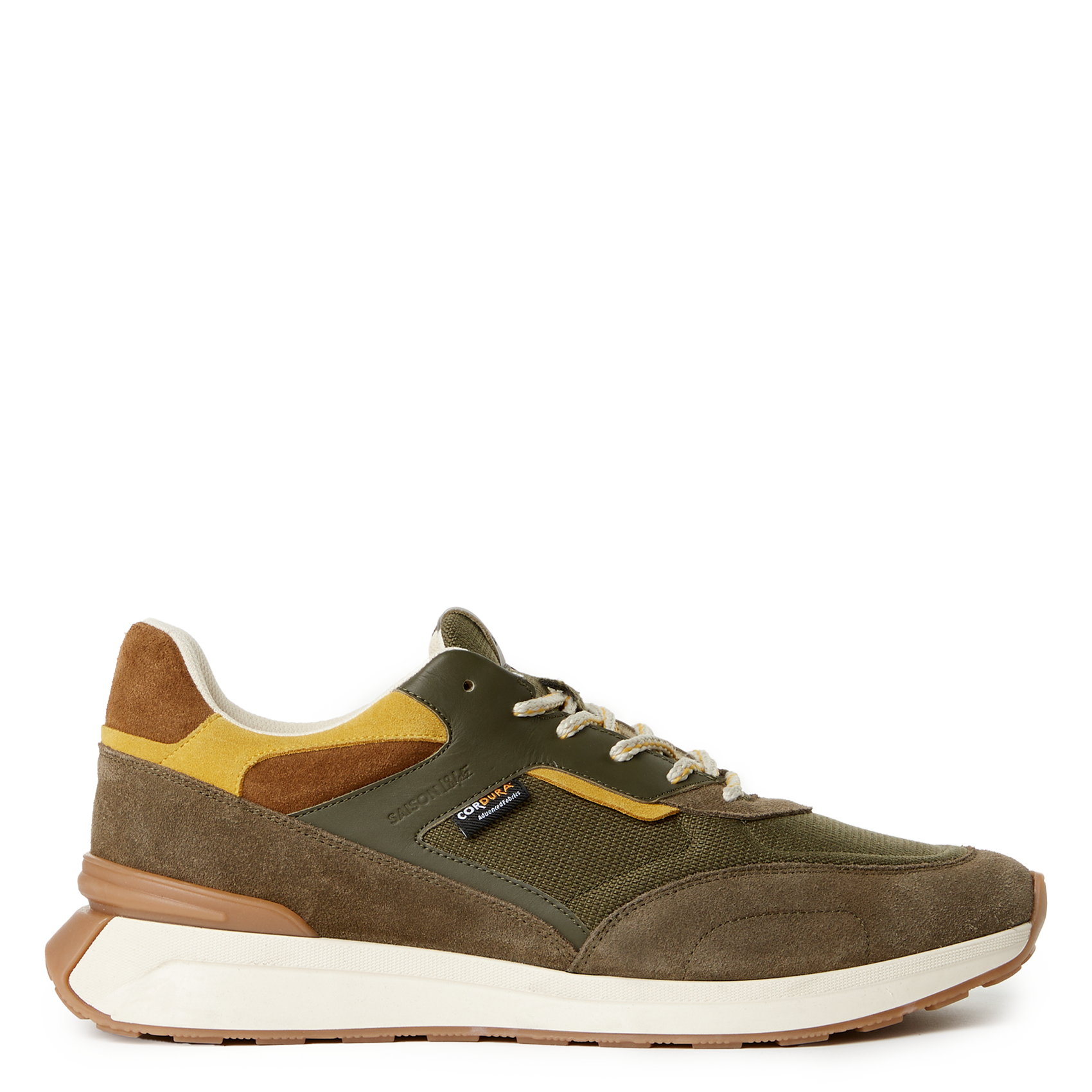 Low-top dual-material sneakers SAISON 1865 Multicolored