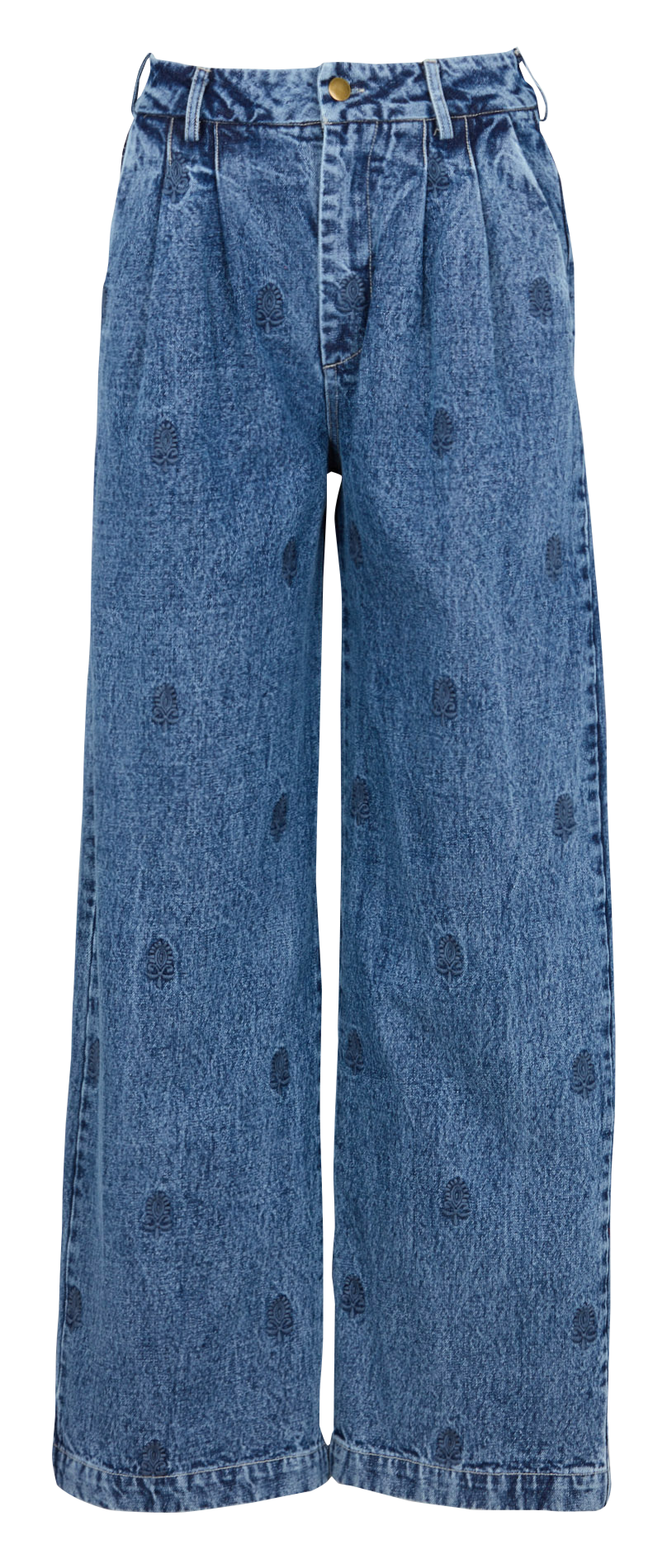 Jean large taille haute en coton  MAISON HOTEL Bleu