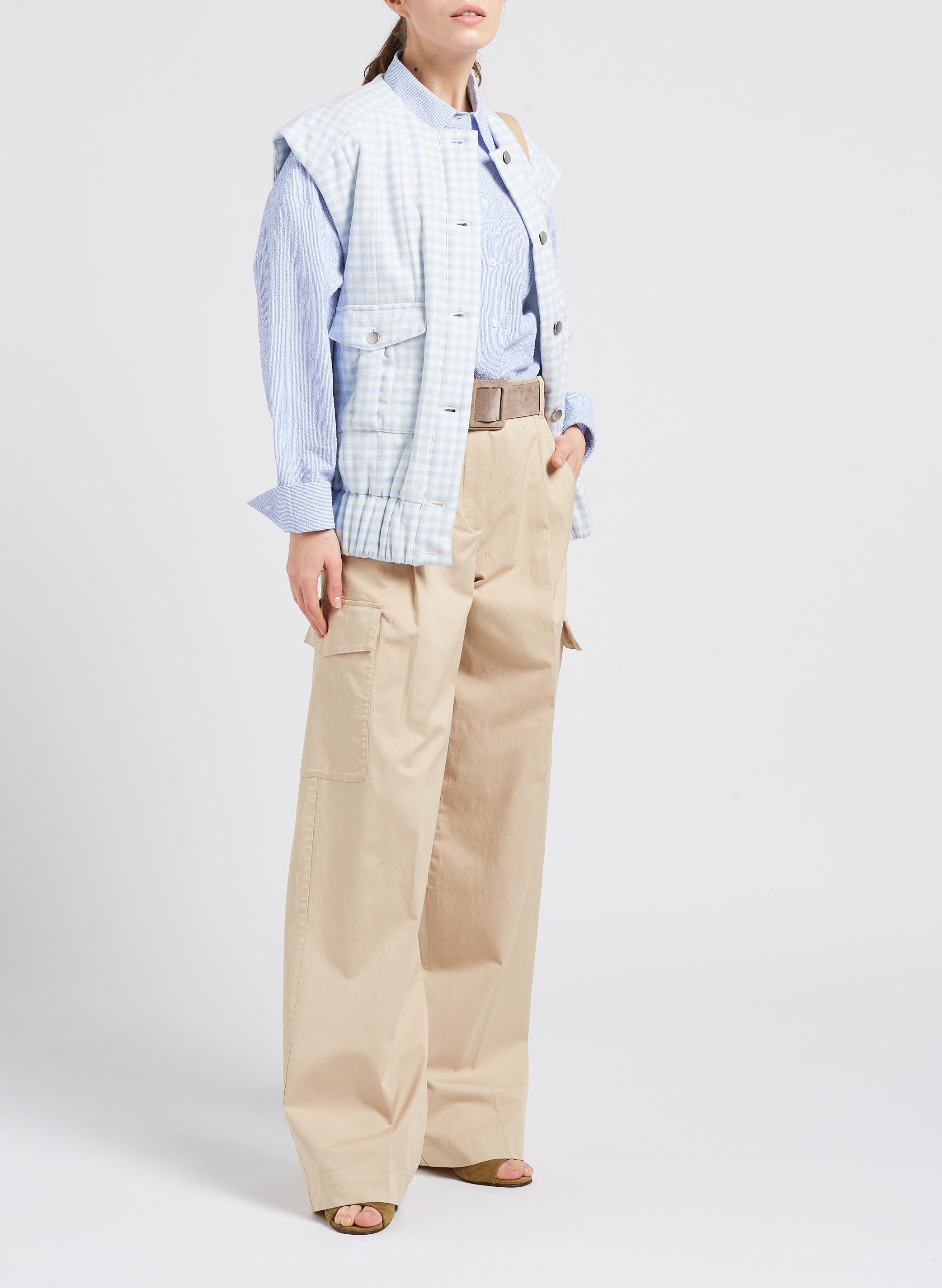 Veste sans manches en coton mélangé  COLLECTORS CLUB Bleu