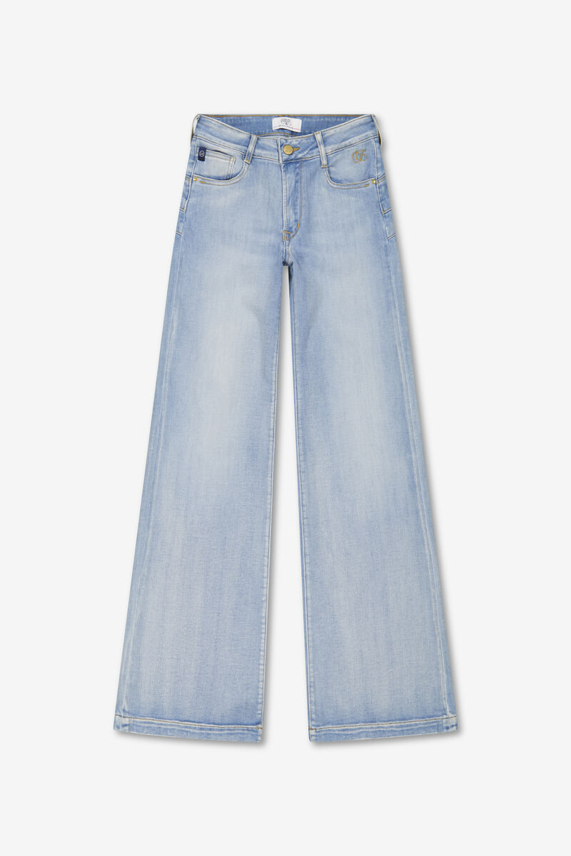High waist flare jeans, 34 length LE TEMPS DES CERISES Blue