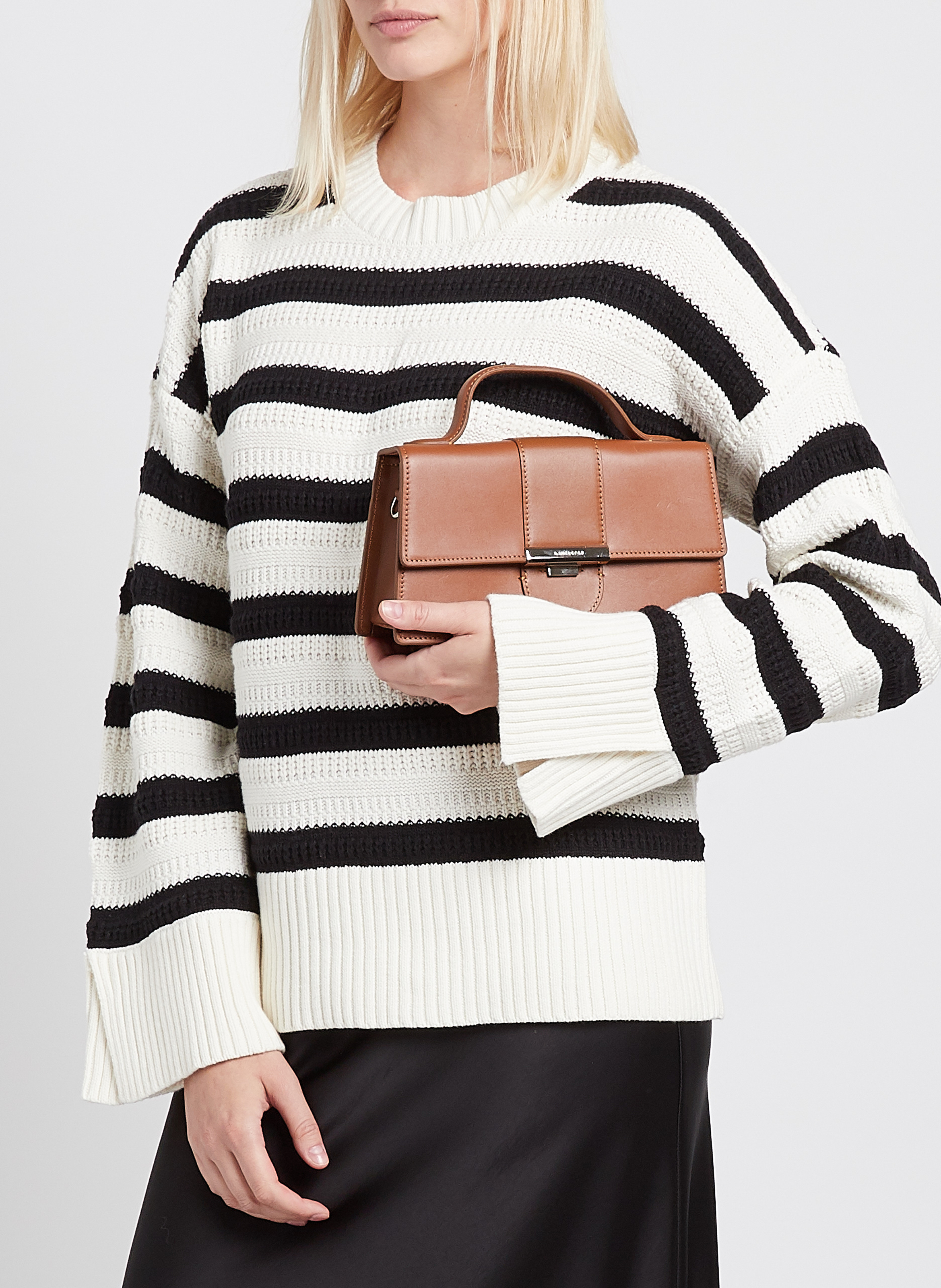 Sac à main en cuir LANCASTER PARIS Marron