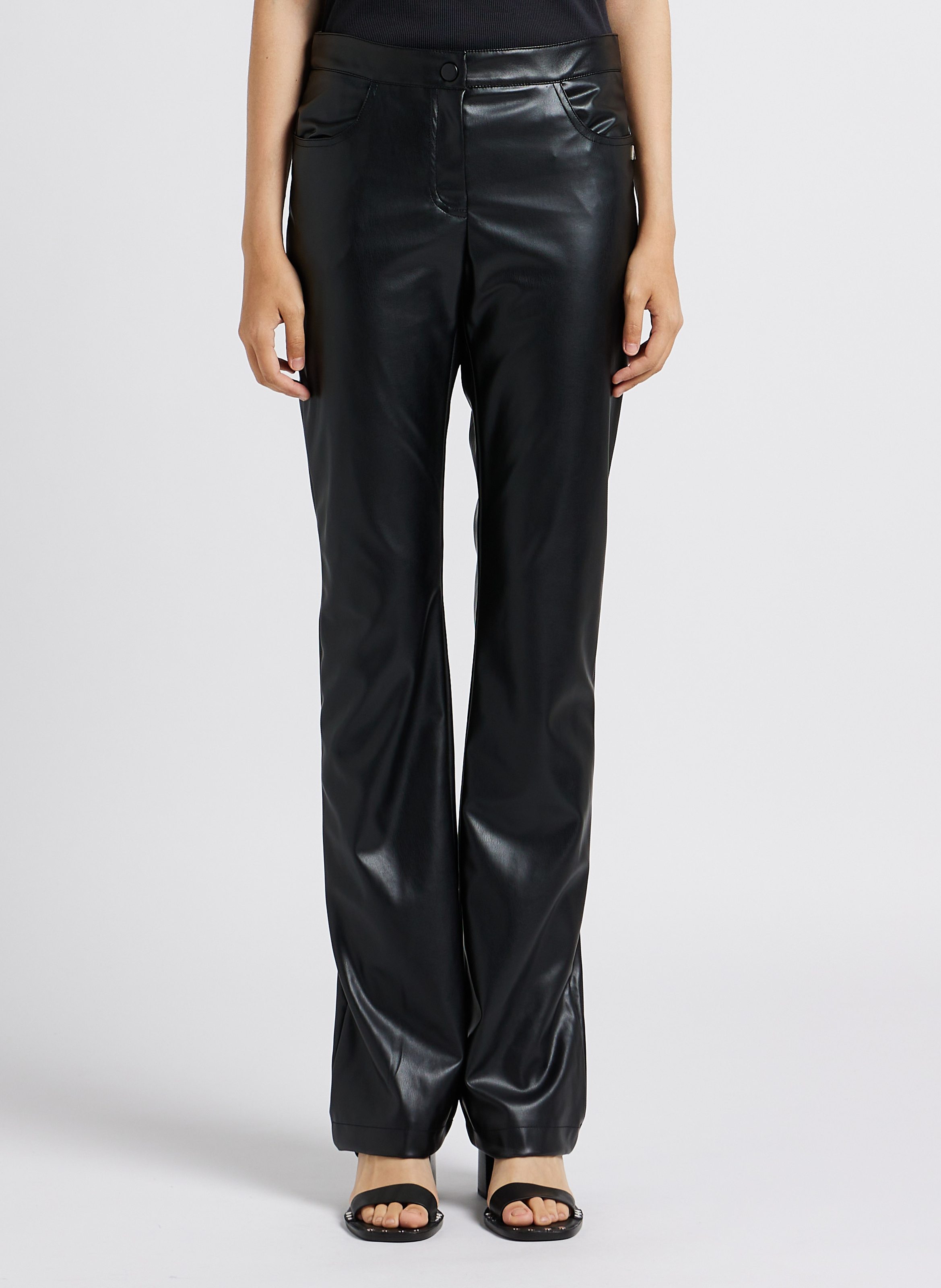 High-waisted leggings TWINSET Black