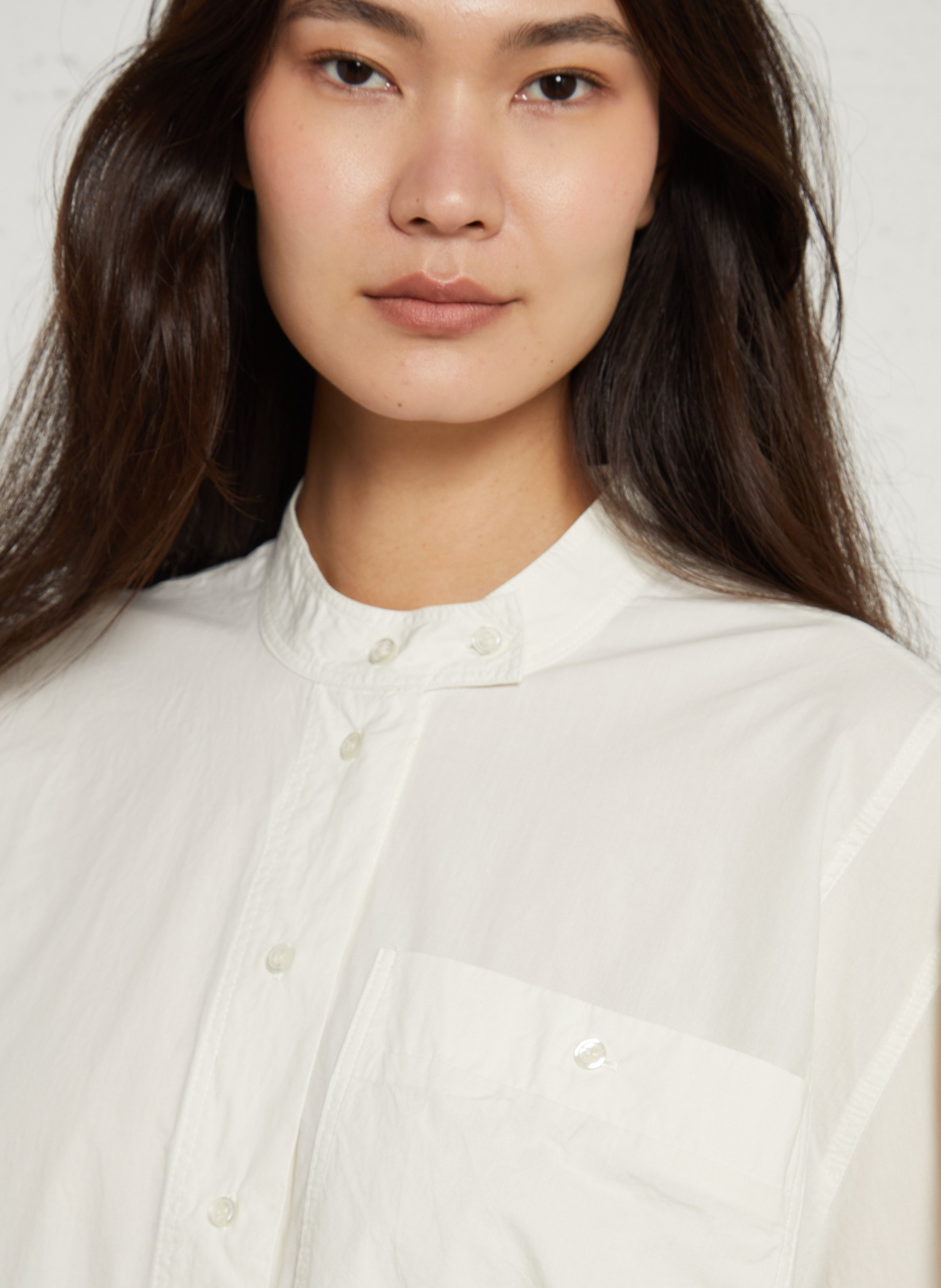 Bluse aus Bio-Baumwolle mit Rundhalsausschnitt SOEUR Weiss