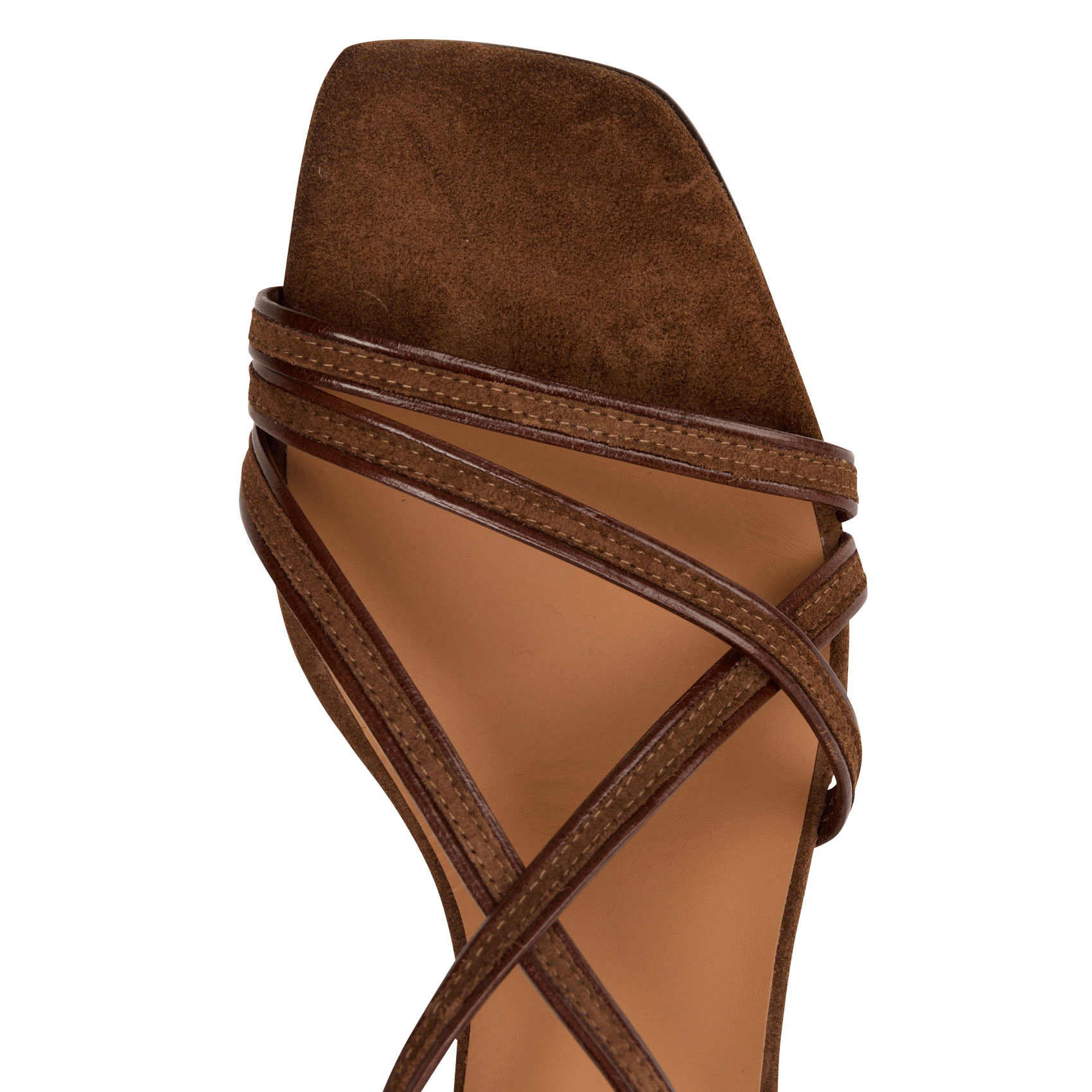 Suède sandalen met hak BILLI BI Bruin