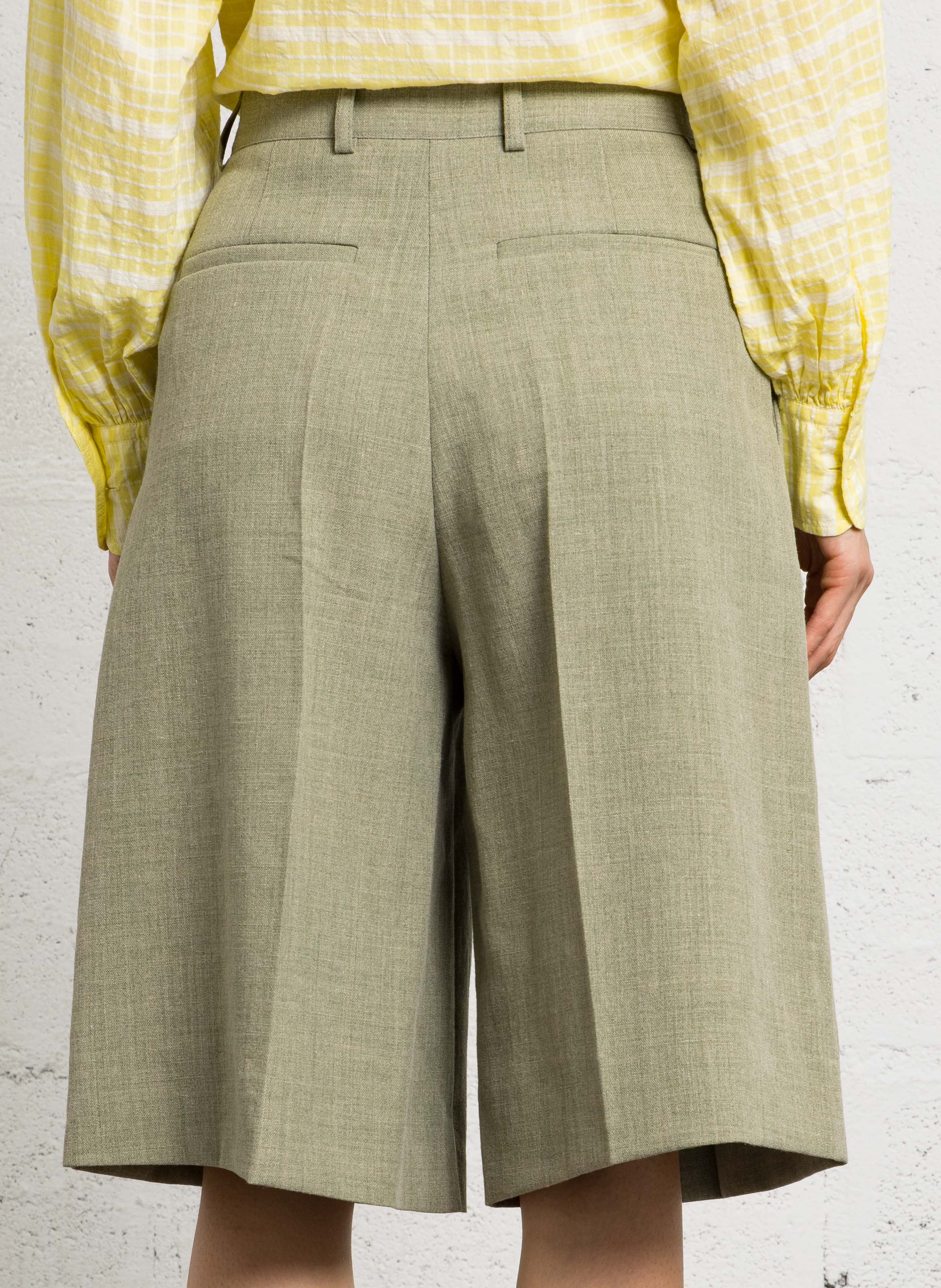 Bermuda mit hoher Taille in Übergröße aus Baumwolle SOEUR Braun