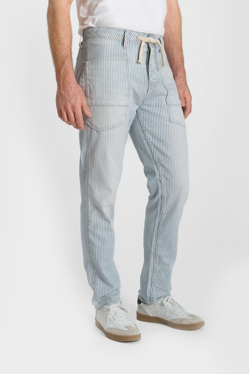 Jeans loose, large loose, longueur 34 LE TEMPS DES CERISES Blue