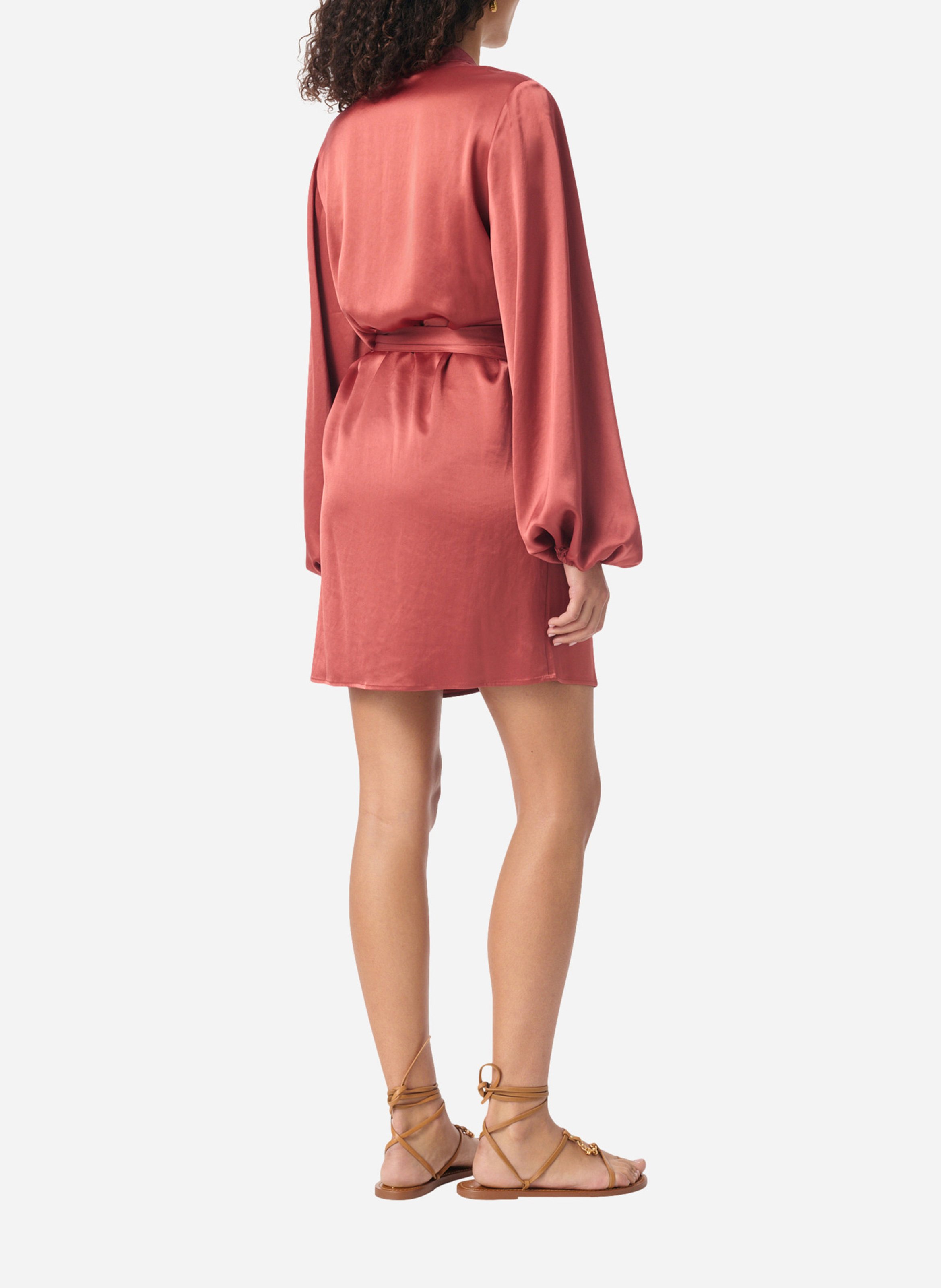 Halflange jurk met Tunesische kraag VANESSA BRUNO Rood