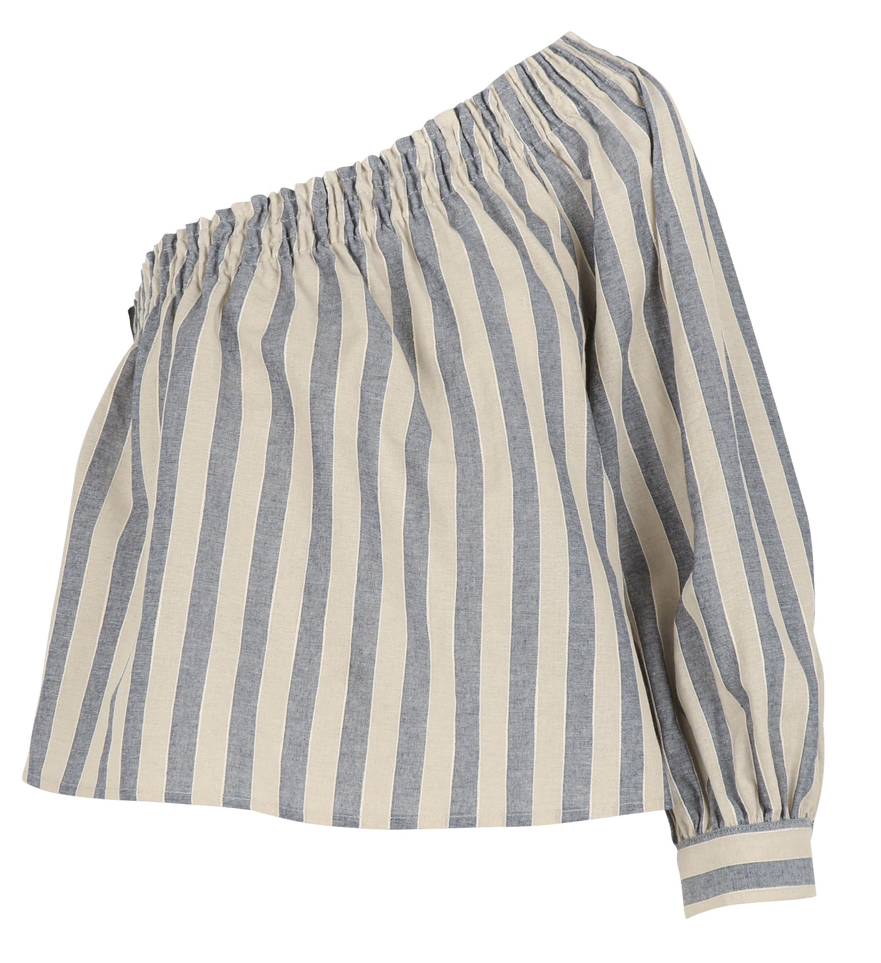 Asymmetrische top met strepen van gemengd katoen IMPERIAL Grijs