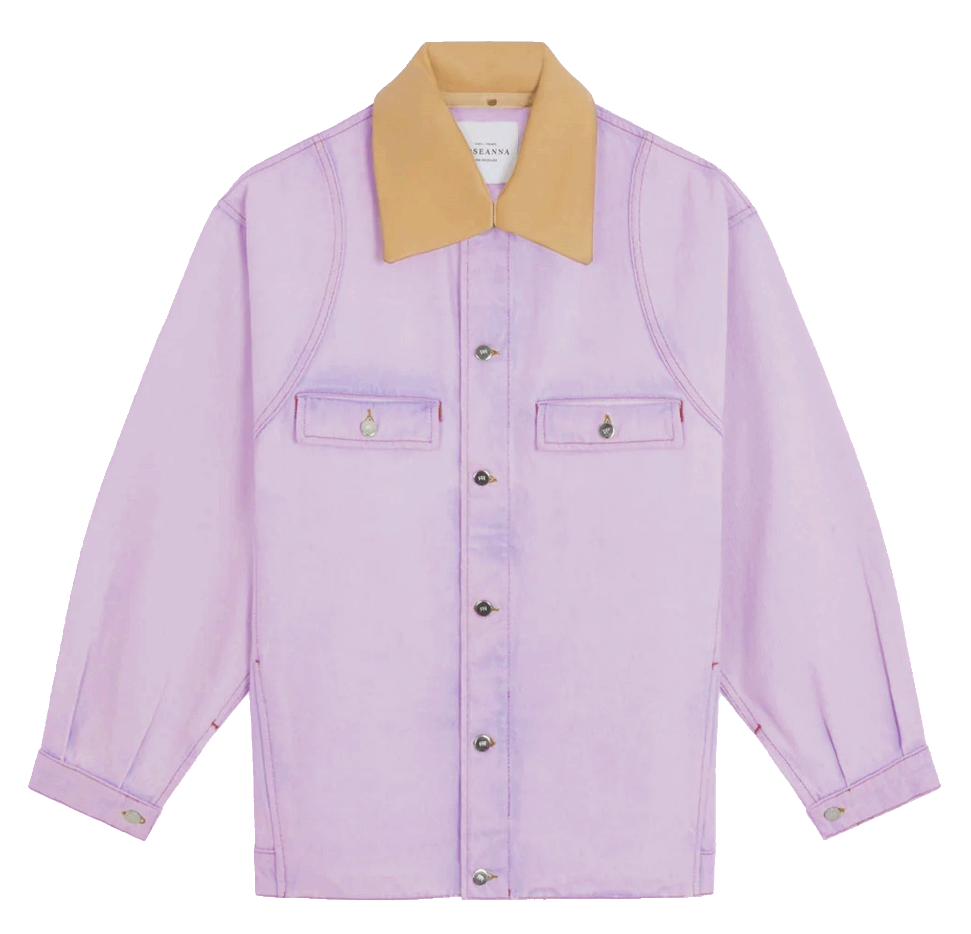 Veste en denim col classique ROSEANNA Rose