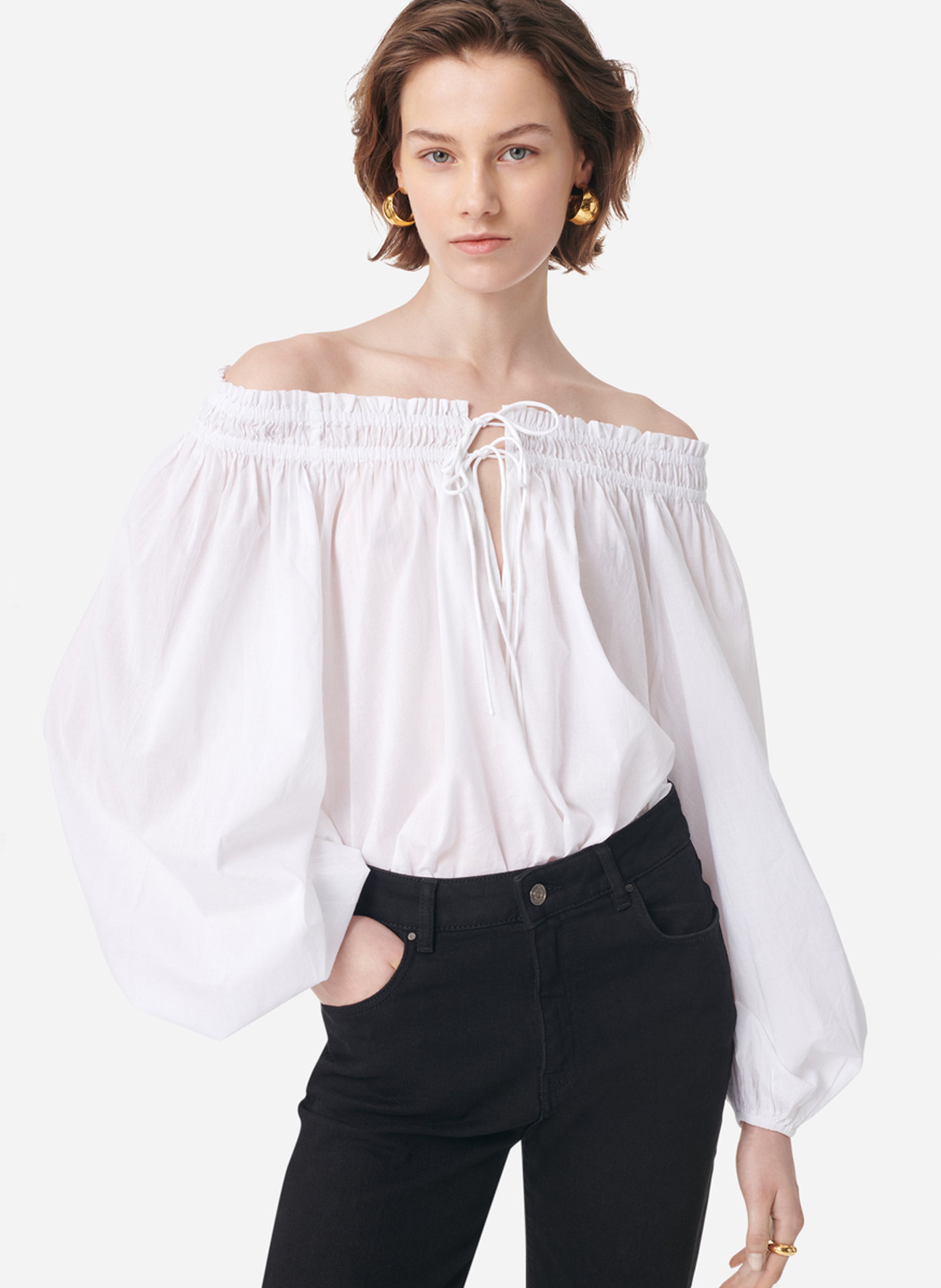 Straight cotton blouse VANESSA BRUNO White