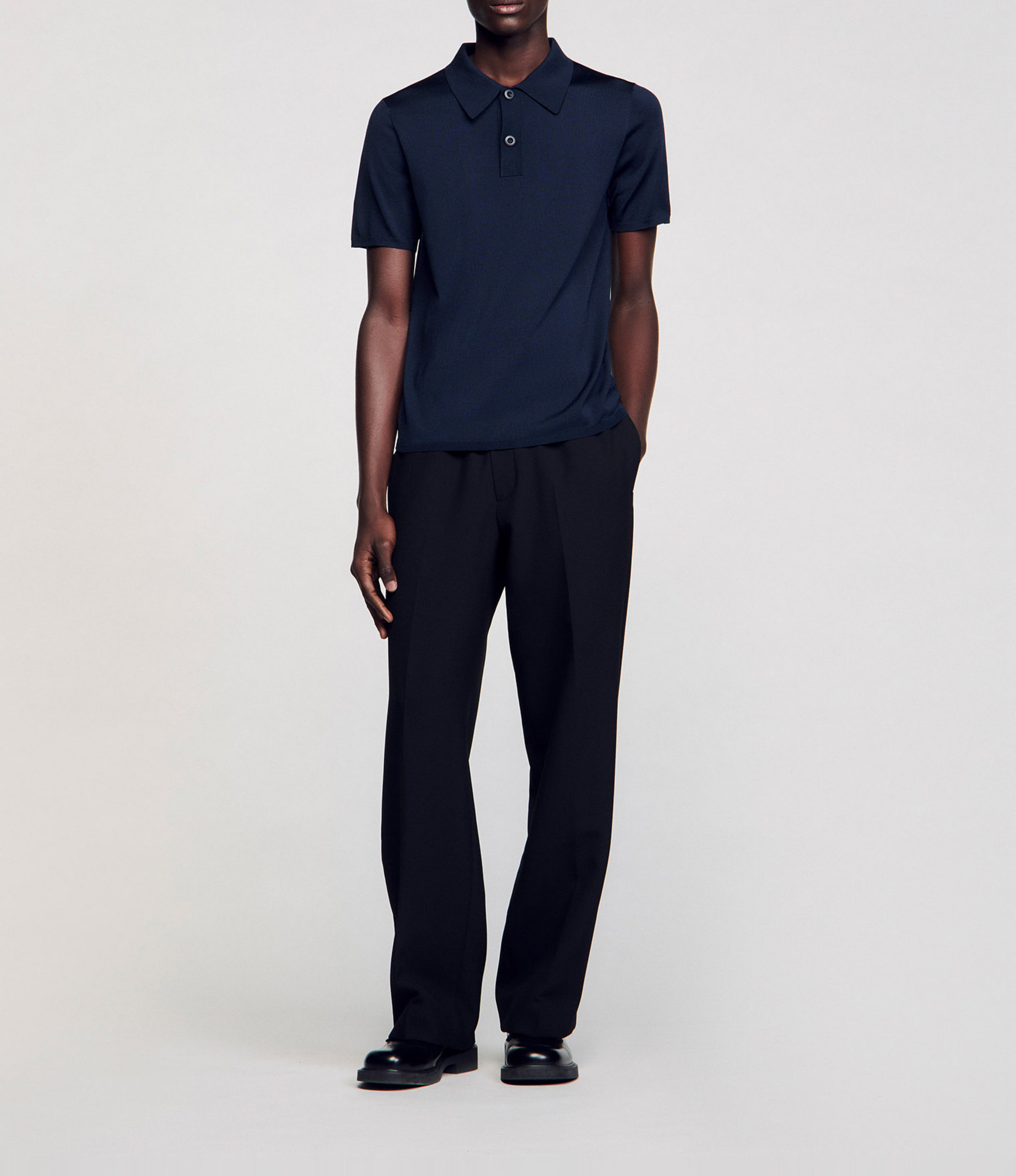 Polo regular fit  SANDRO Bleu