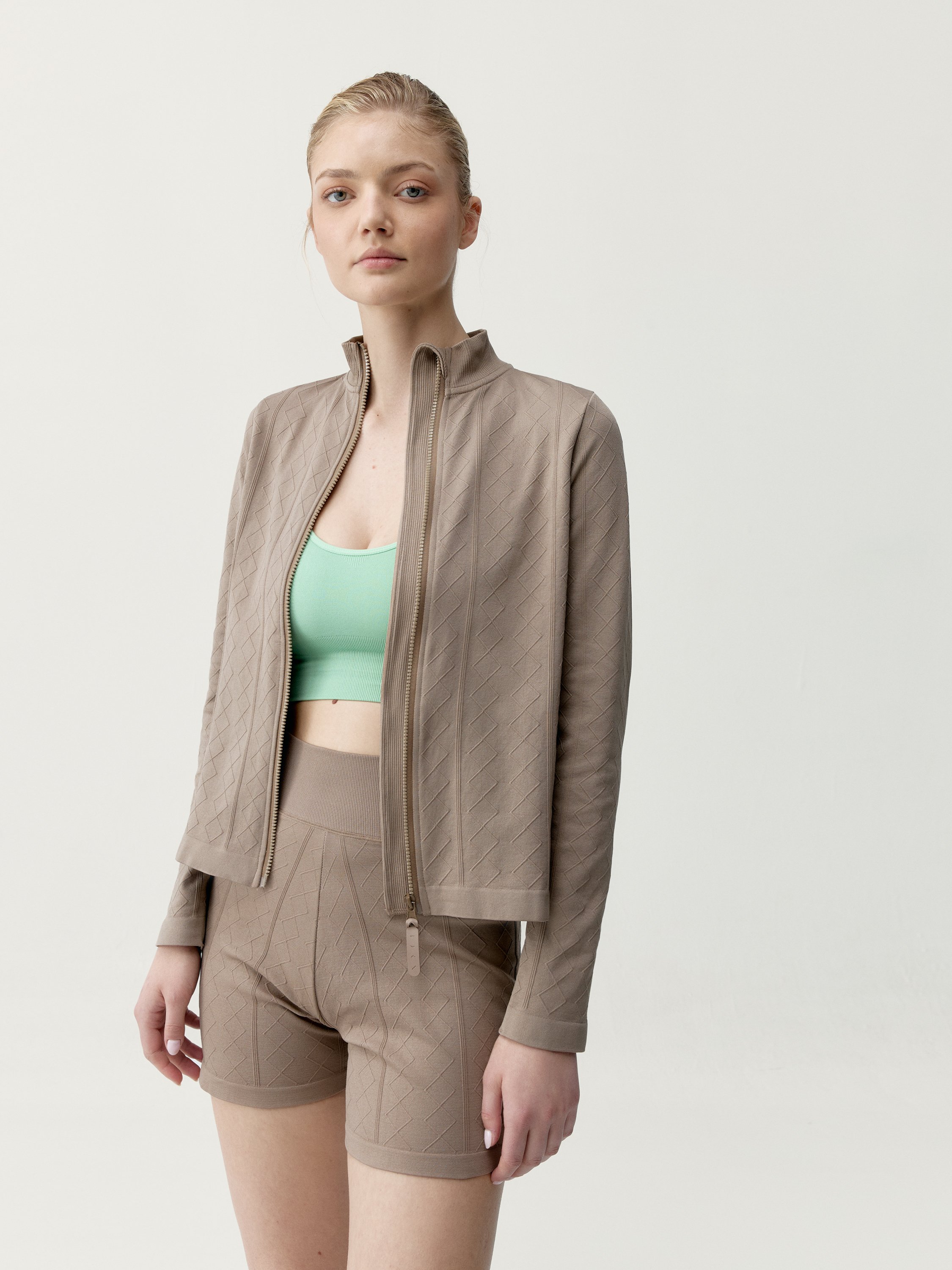 Performance Athleisure Ares Zip-Up Sports Jacket BORN Brown