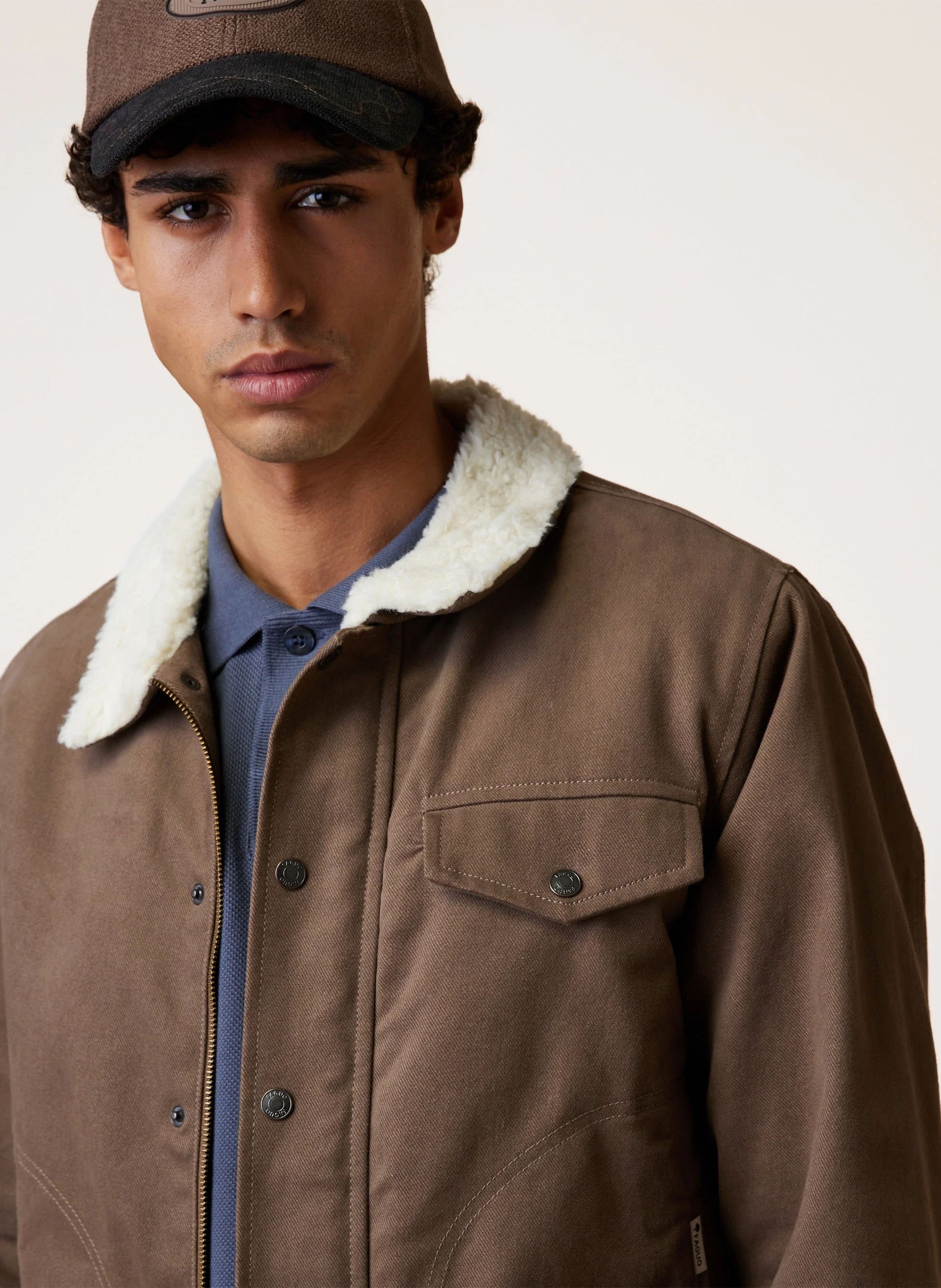 Jacke mit klassischem Kragen FAGUO Braun