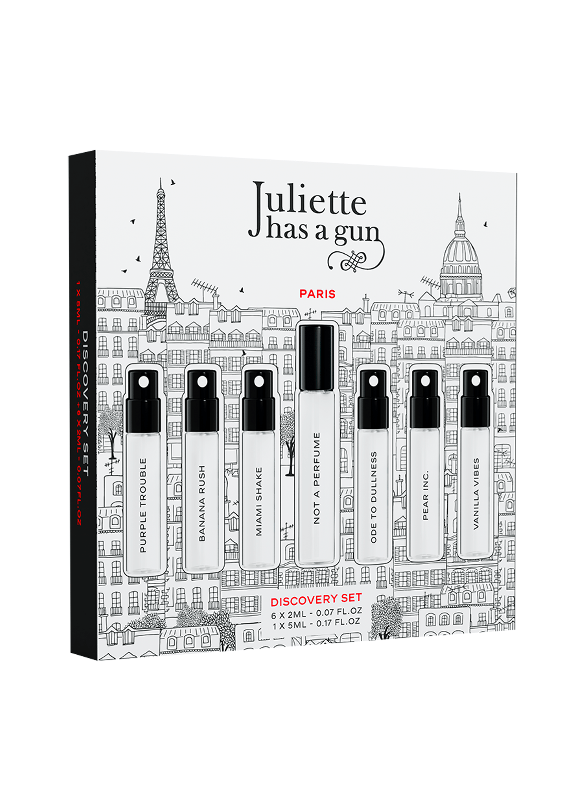 DISCOVERY KIT - NOT A PERFUME, PURPLE TROUBLE, BANANA RUSH, MIAMI SHAKE, ODE TO DULLNESS, PEAR INC., VANILLA VIBES JULIETTE HAS A GUN No color