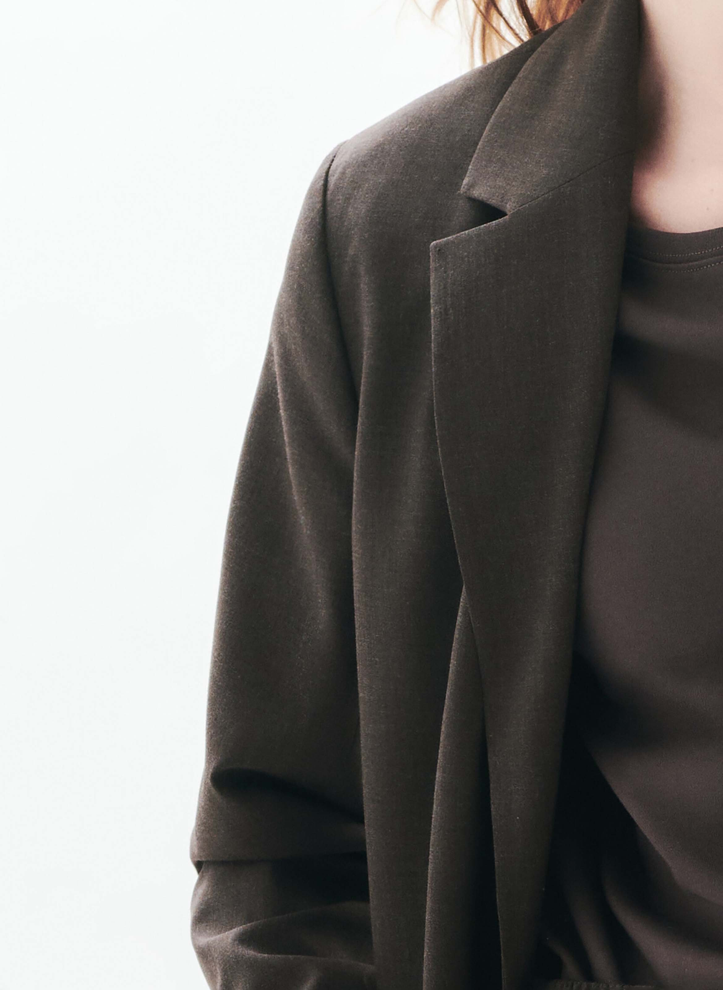 Jacket with tailored collar CAROLL Brown