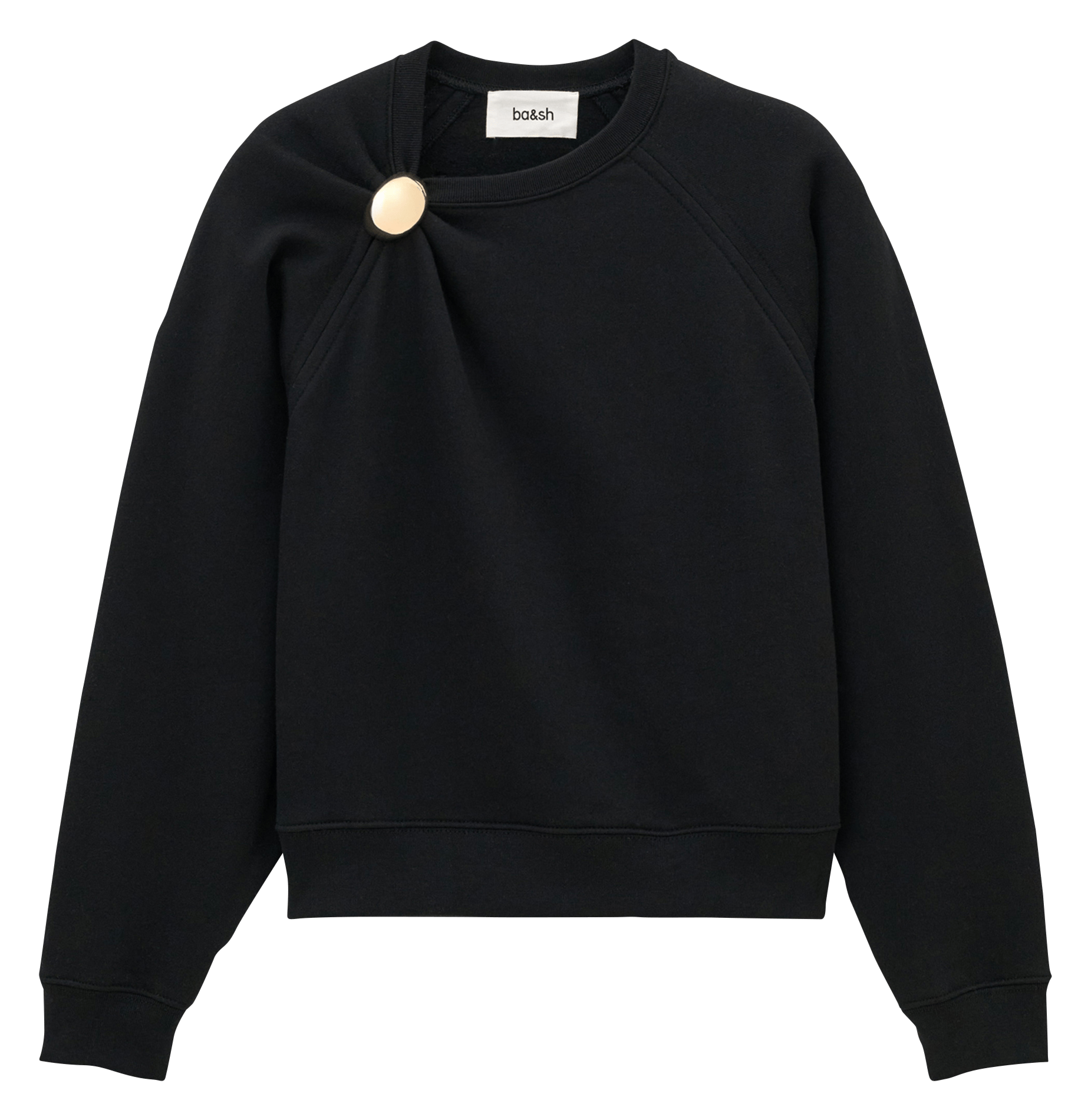 Rechte sweater | katoenblend BA&SH Zwart