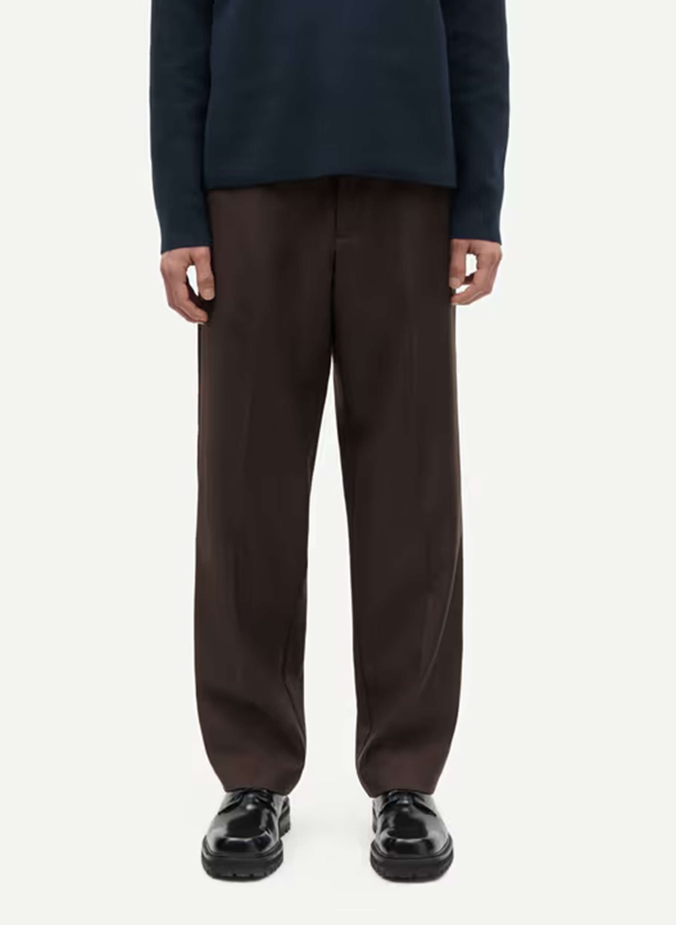 Karottenhose aus Woll-Mix SAMSOE SAMSOE Braun