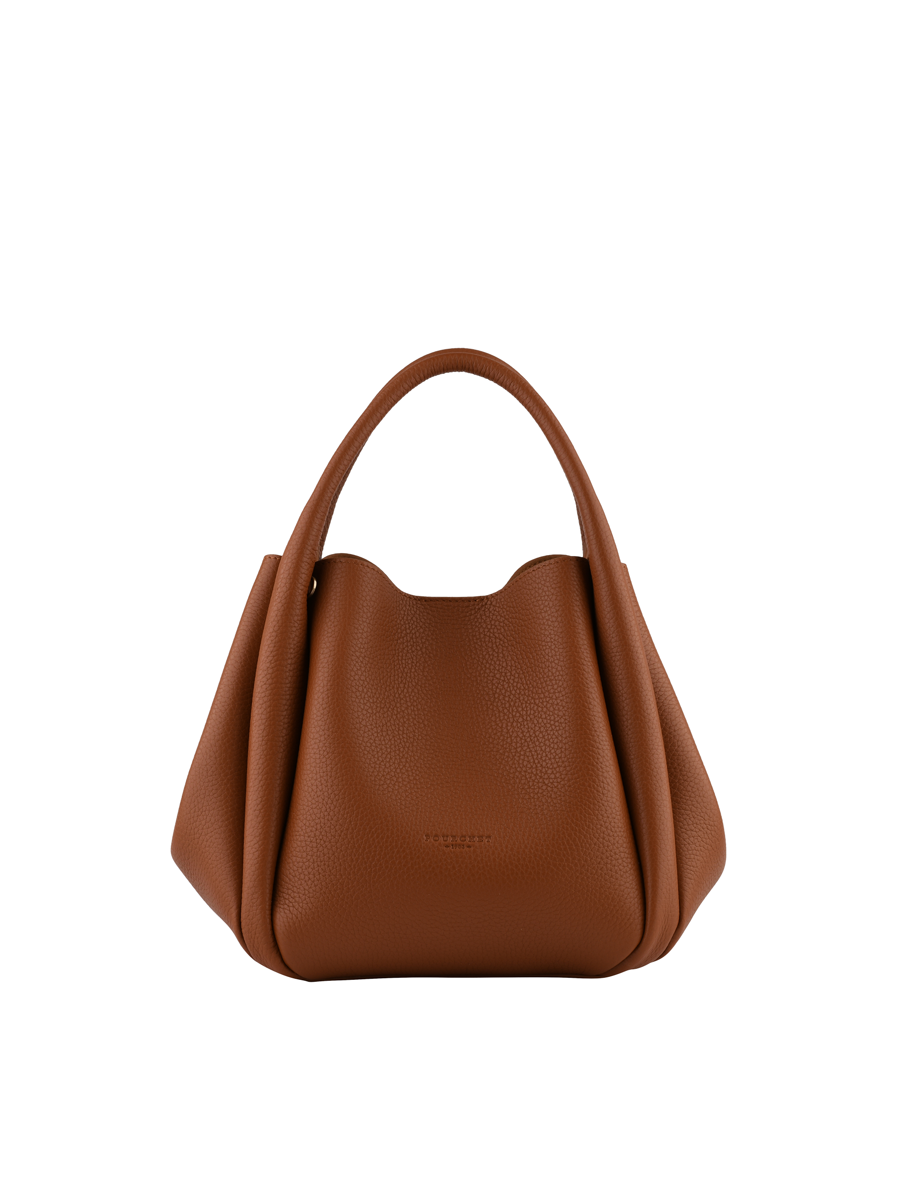 Calfskin leather handbag POURCHET