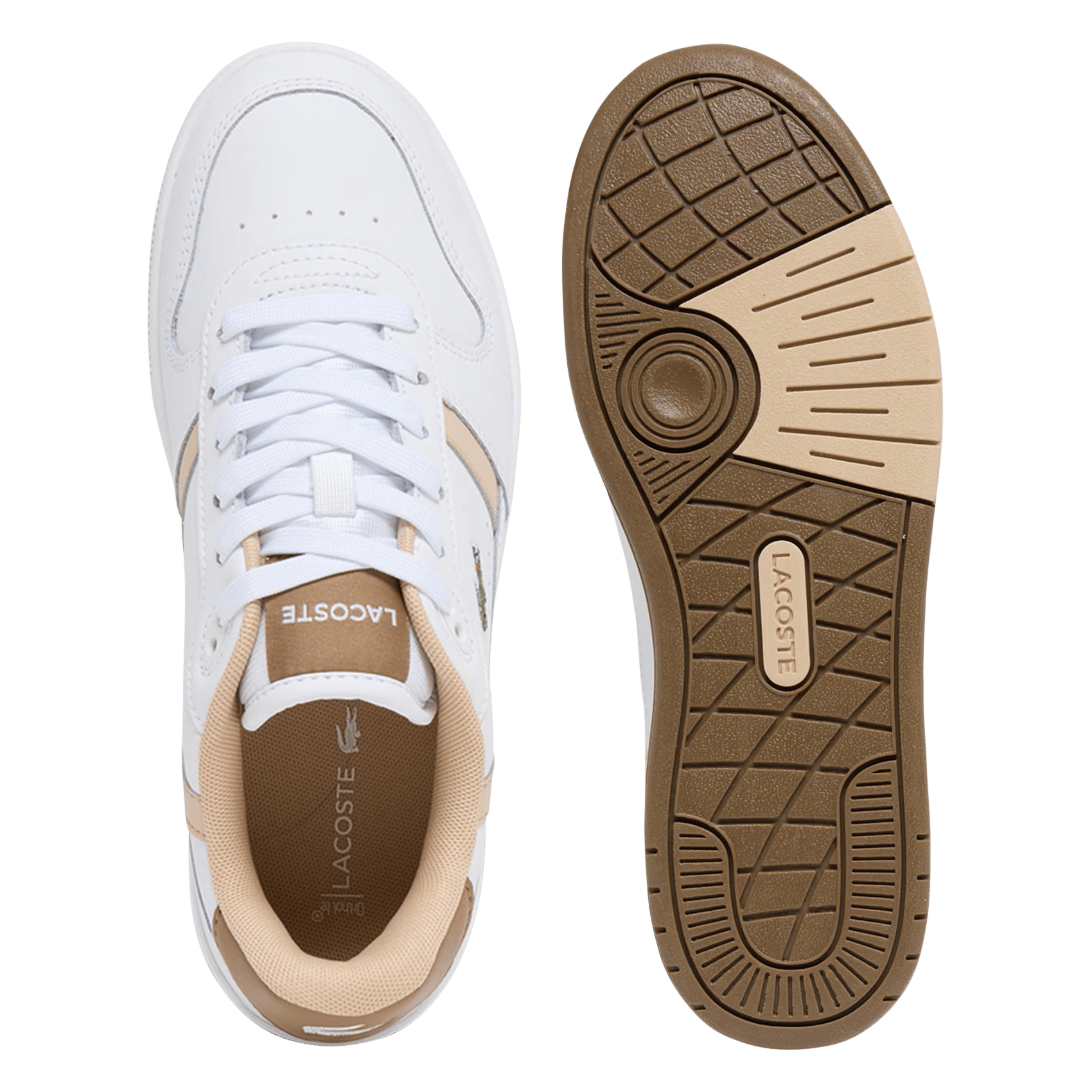 Baskets basses en cuir  LACOSTE Blanc