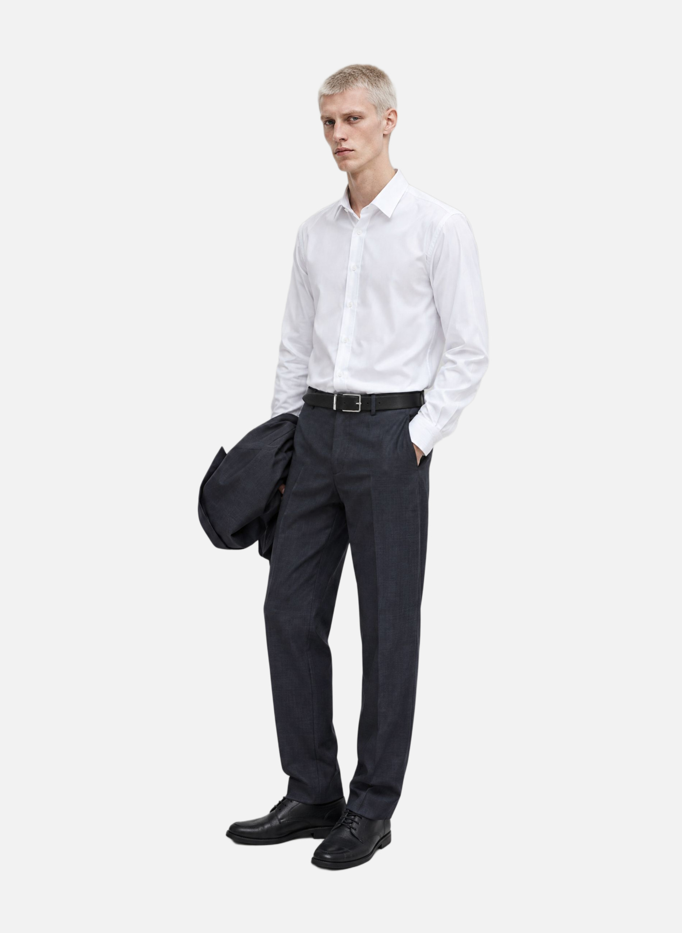 Tailored slim-fit tartan wool trousers THE KOOPLES Blue